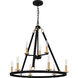 Graylyn 9 Light 29 inch Matte Black Chandelier Ceiling Light