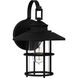 Lombard 1 Light 14 inch Matte Black Outdoor Wall Lantern