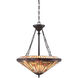 Stephen 4 Light 22 inch Vintage Bronze Pendant Ceiling Light, Naturals
