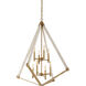 View Point 8 Light 30 inch Weathered Brass Foyer Chandelier Ceiling Light