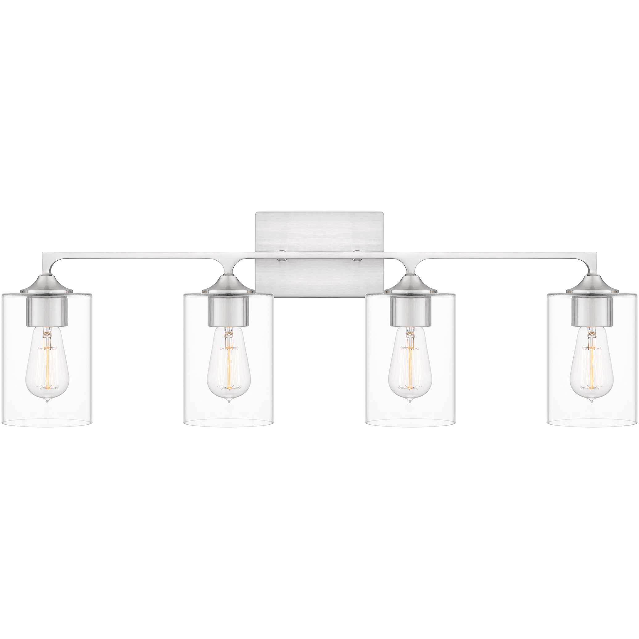Prescott 4 Light 34 inch Brushed Nickel Bath Light Wall Light, Extra Large