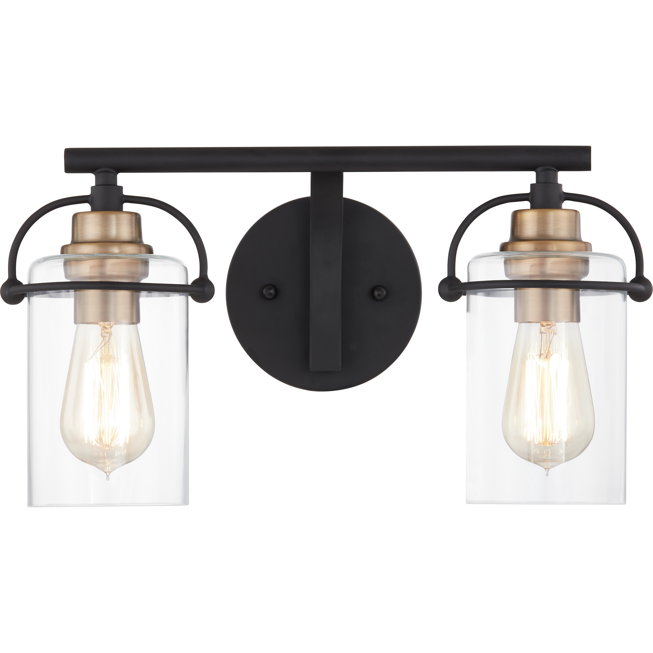 Emerson 2 Light 16 inch Matte Black Bath Light Wall Light, Medium