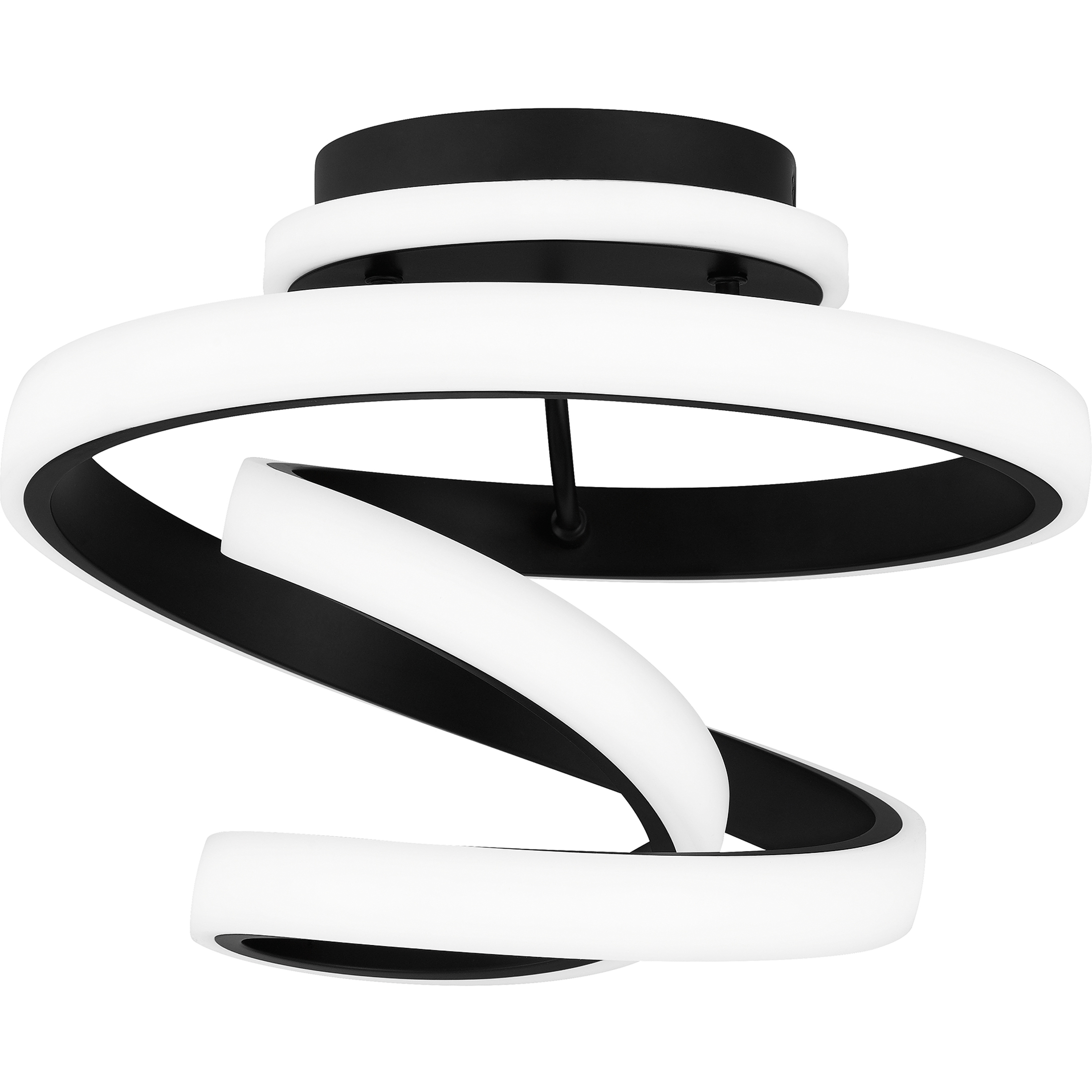 Quoizel Aviva LED 13 inch Matte Black Semi-Flush Mount Ceiling Light PCAVI1713MBK - Open Box