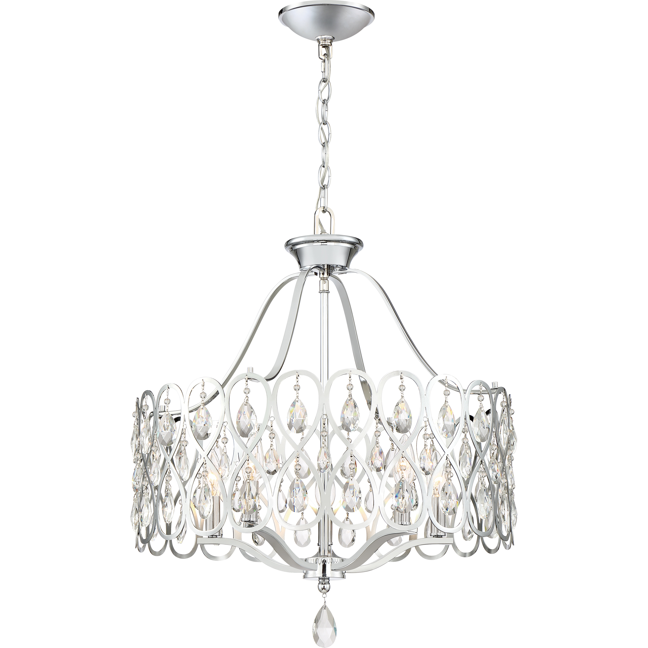 luz リング luzury Quoizel LUL5022C Lulu 5 Light 22 inch Polished Chrome Chandelier