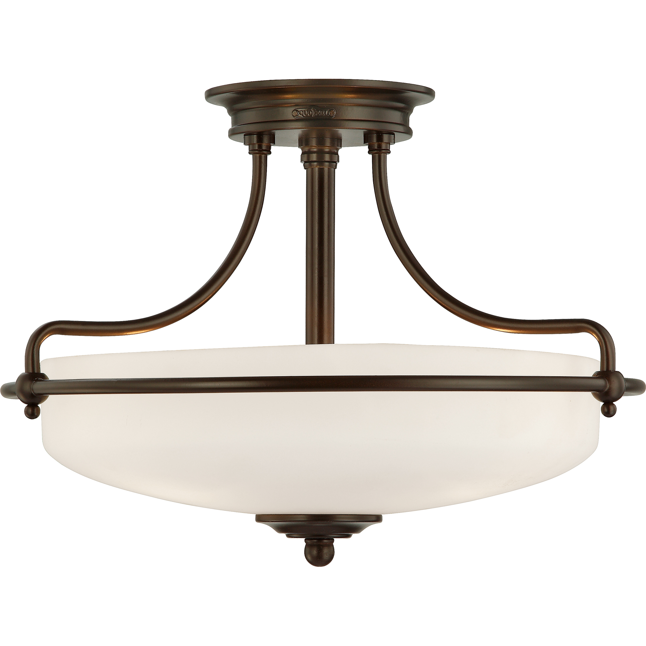 Quoizel Griffin 3 Light 17 inch Palladian Bronze Semi-Flush Mount Ceiling Light GF1717PN - Open Box