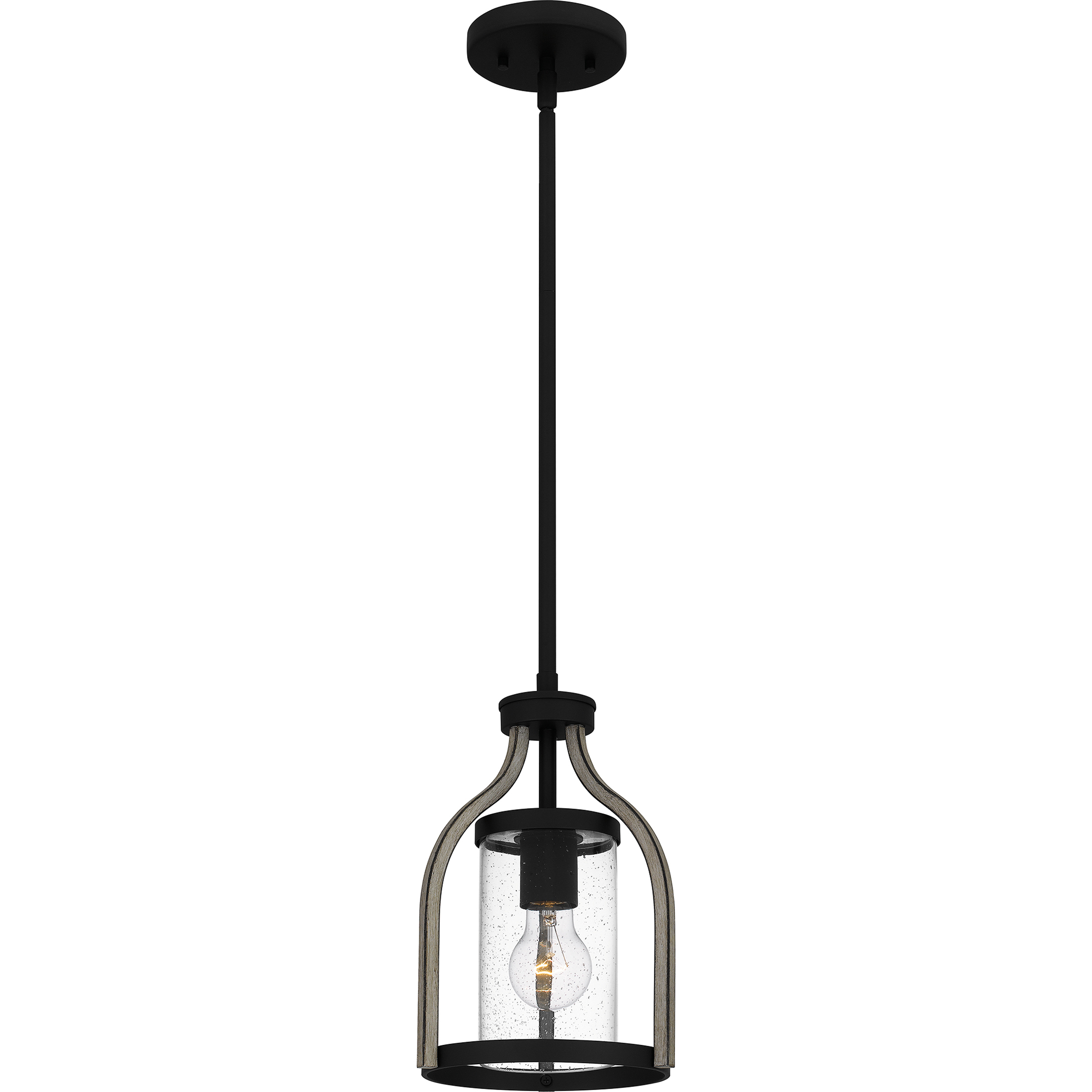 Cornelia 1 Light 8 inch Matte Black Mini Pendant Ceiling Light, Small
