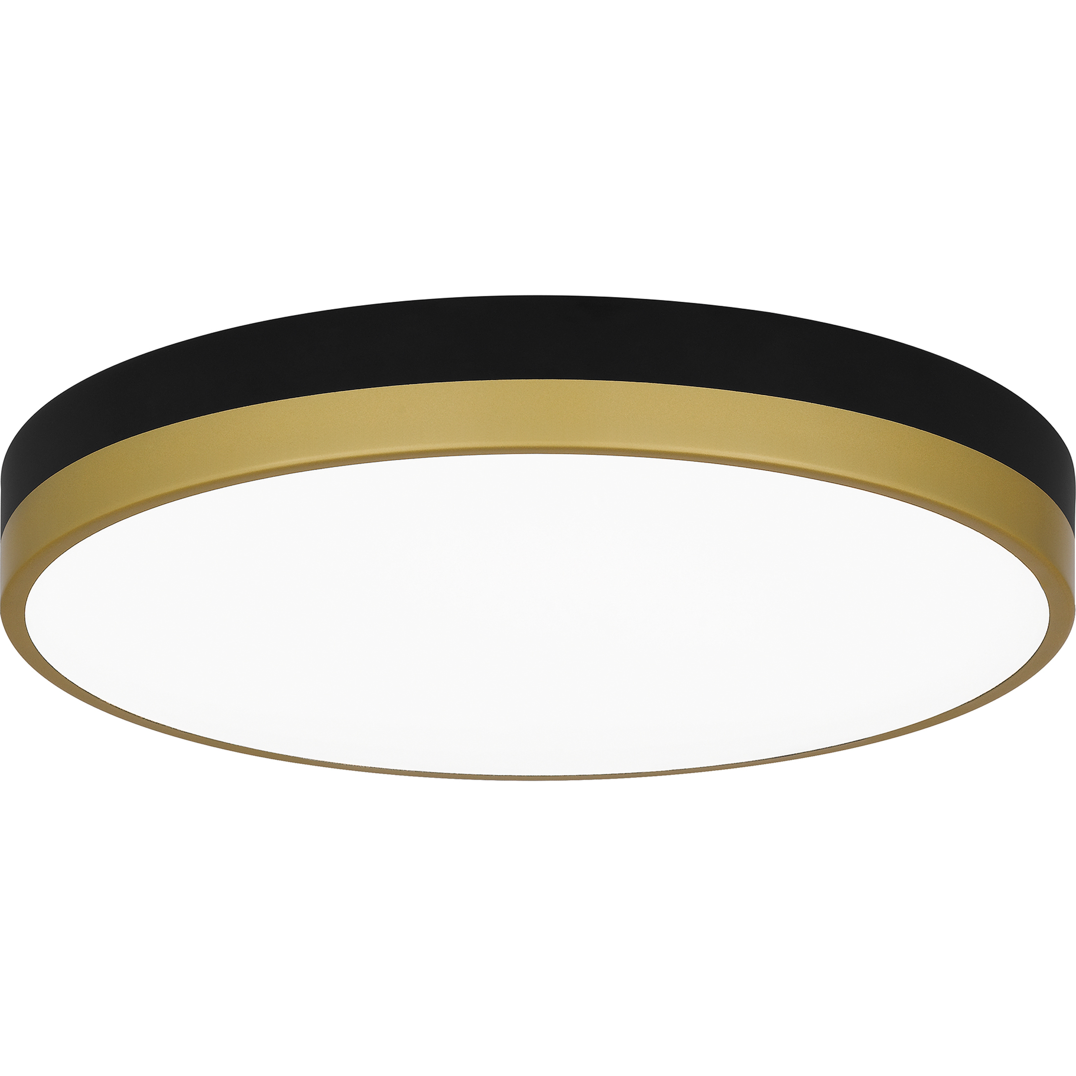 Weldin LED 15 inch Matte Black Gold Flush Mount Ceiling Light