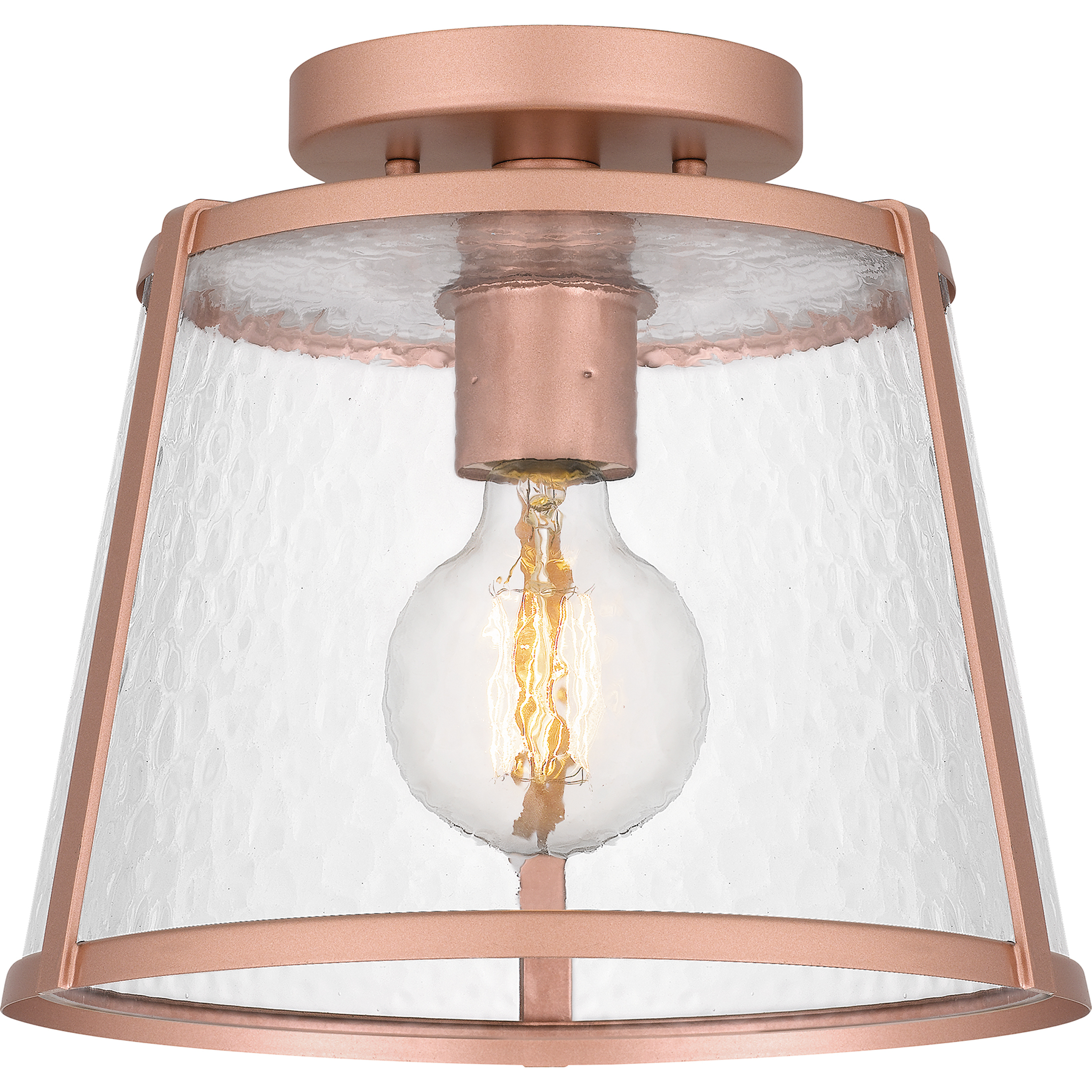 Labrant 1 Light 10.5 inch Matte Rose Gold Semi Flush Mount Ceiling Light