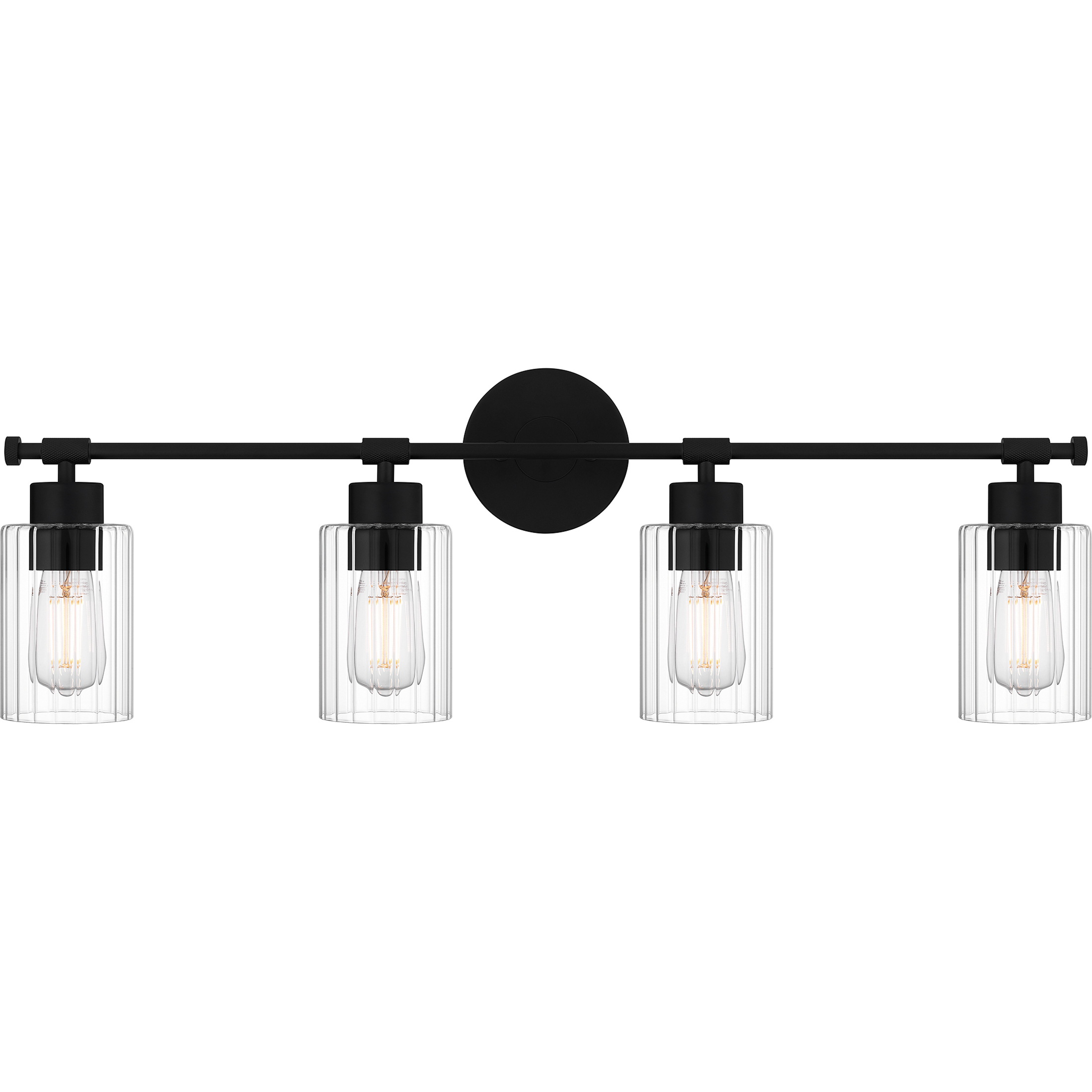 Caputo 4 Light 32.5 inch Matte Black Bath Light Wall Light, Extra Large
