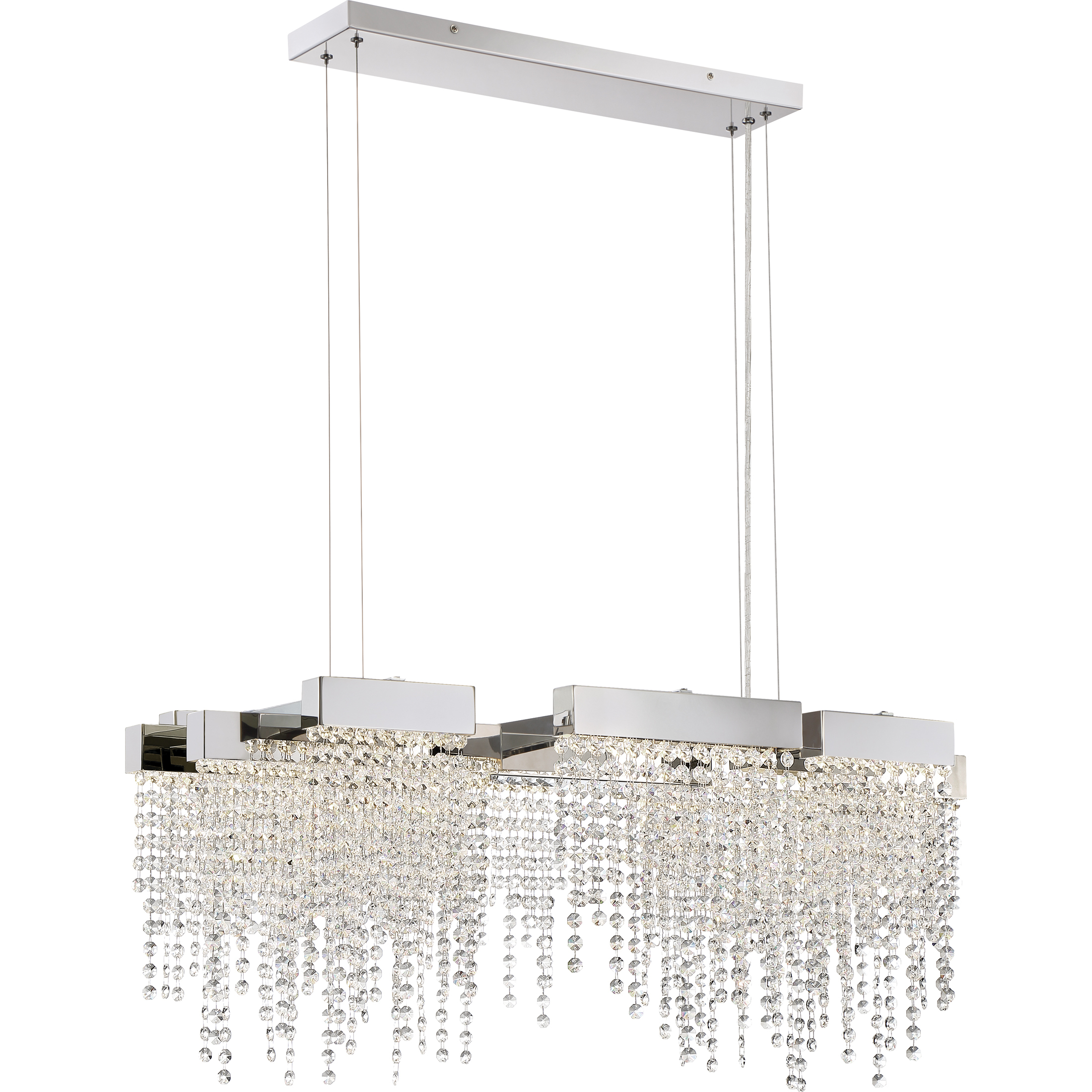 Quoizel PCCL1033PK Crystal Falls LED 34 inch Polished Nickel