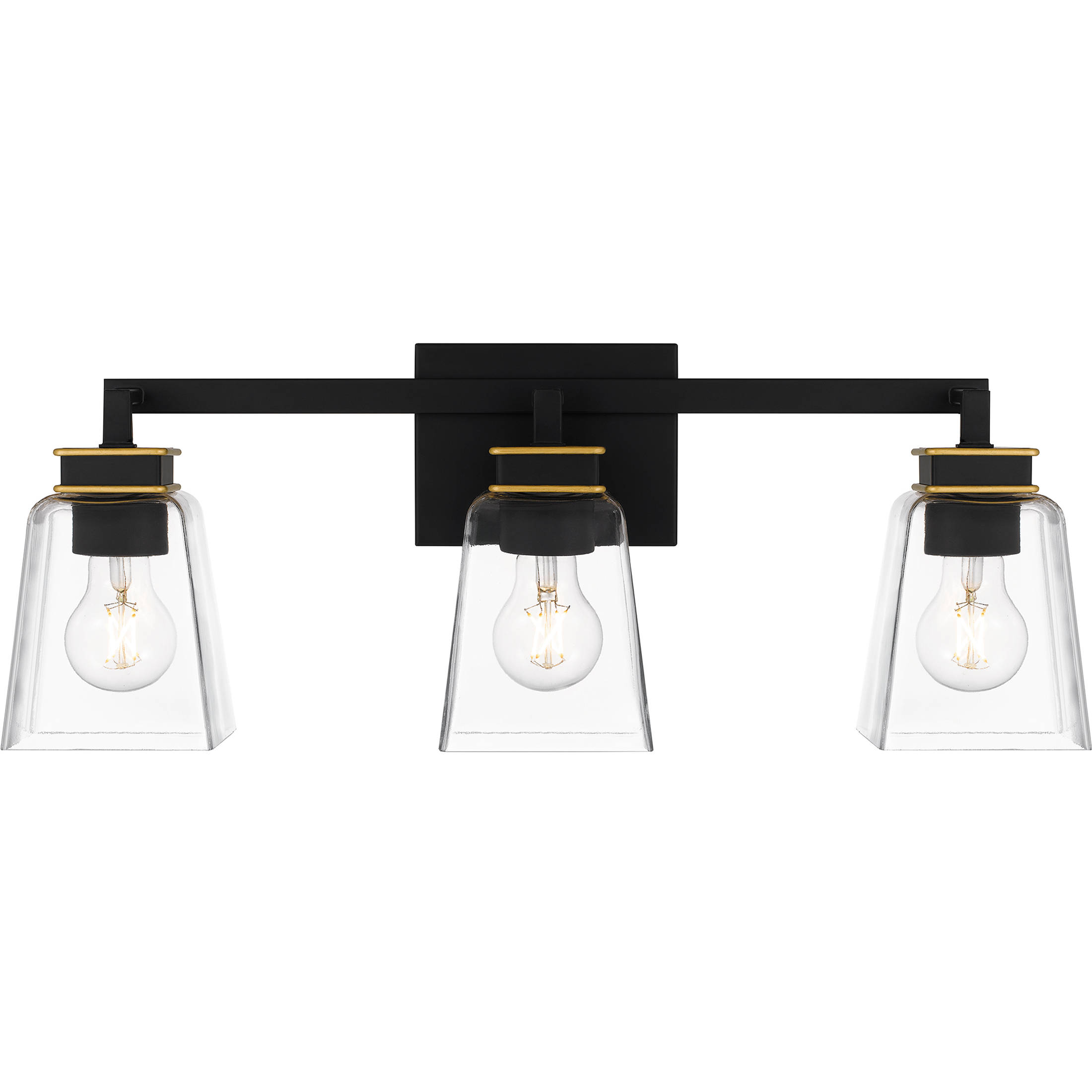 Almany 3 Light 23 inch Matte Black Bath Light Wall Light, Large