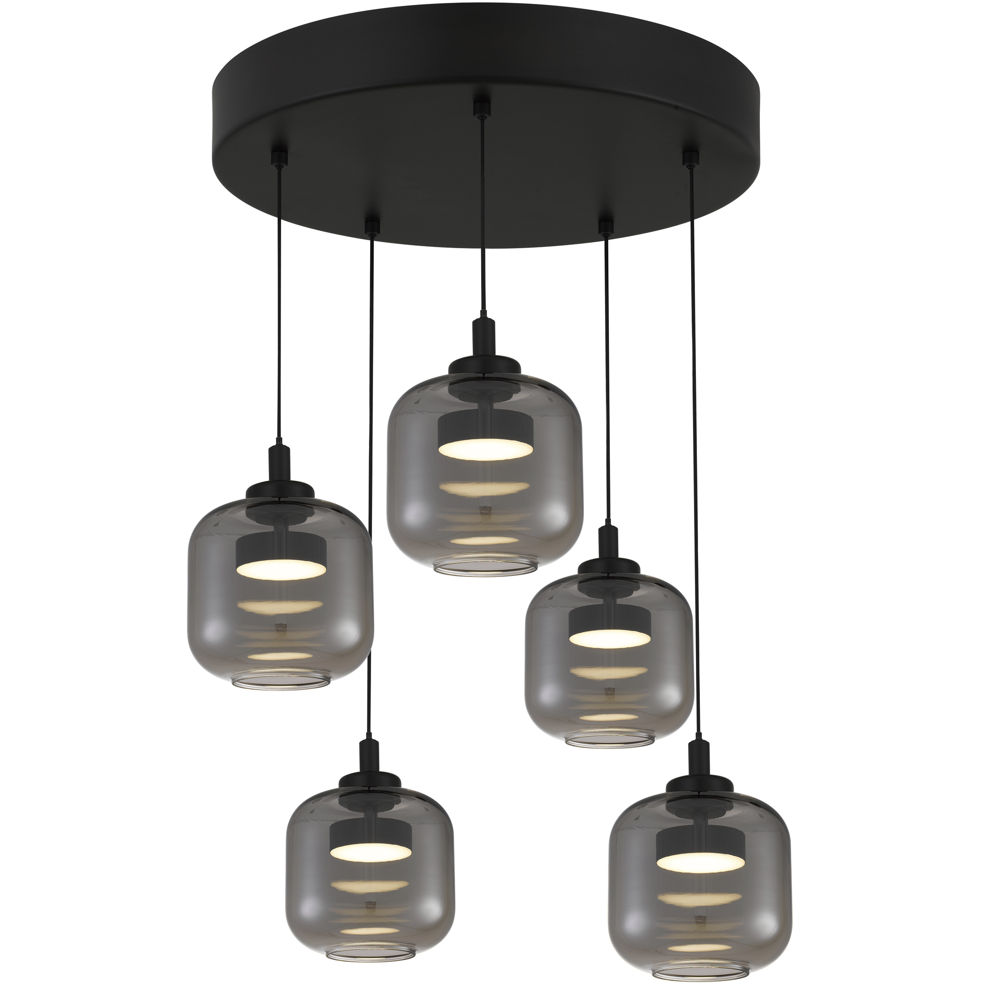 Lenora 5 Light 22 inch Matte Black Pendant Ceiling Light