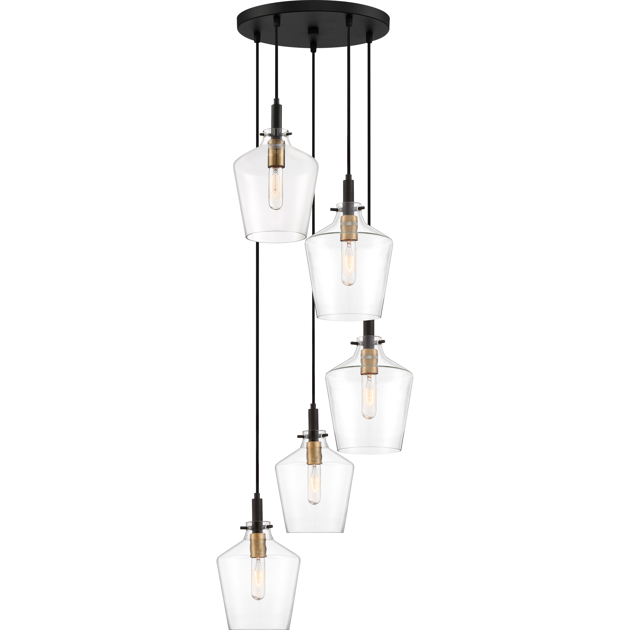 June 5 Light 18 inch Earth Black Pendant Ceiling Light