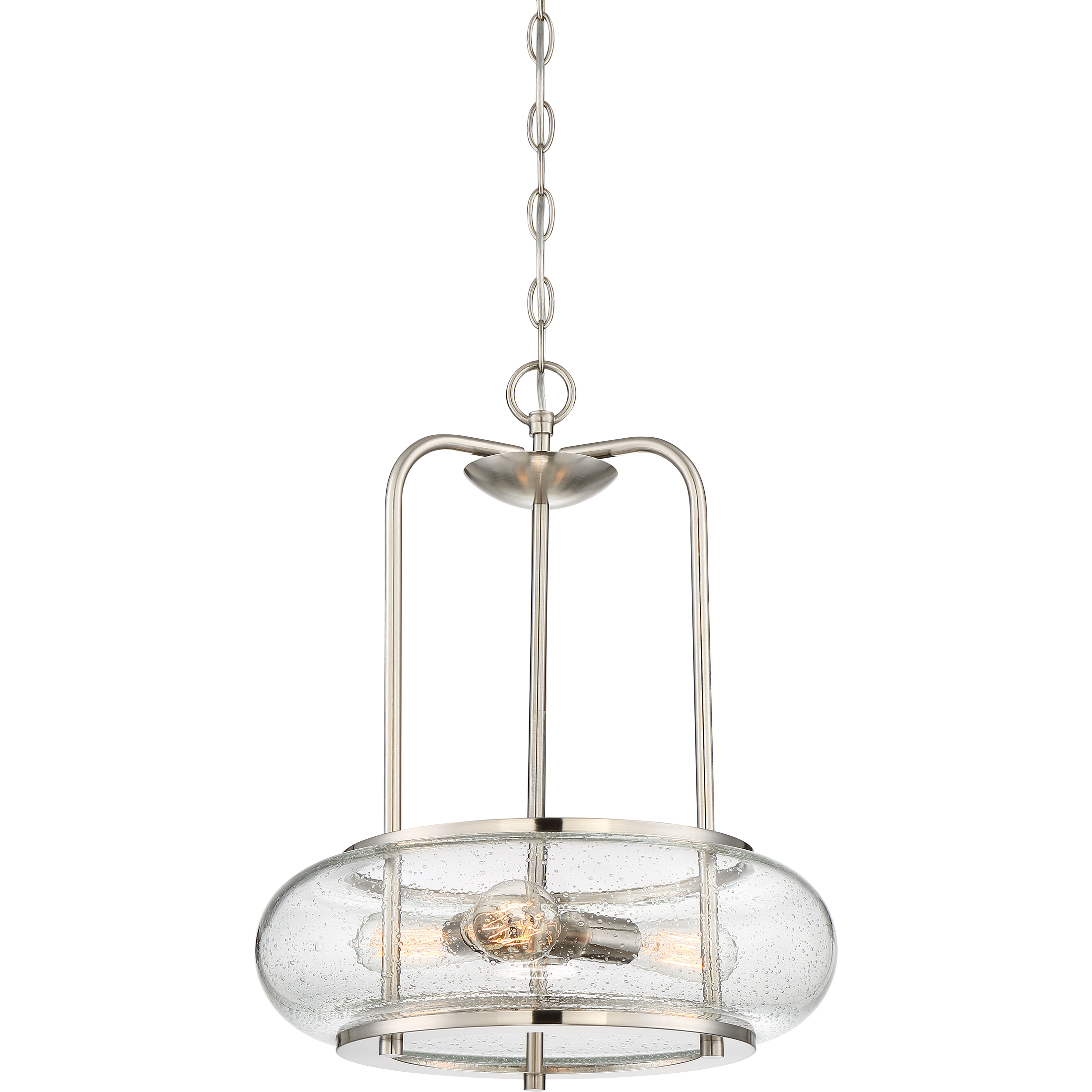 【激安アウトレット!】 Trilogy 3 Light Ceiling Pendant Nickel Brushed inch 16 Light ワイン