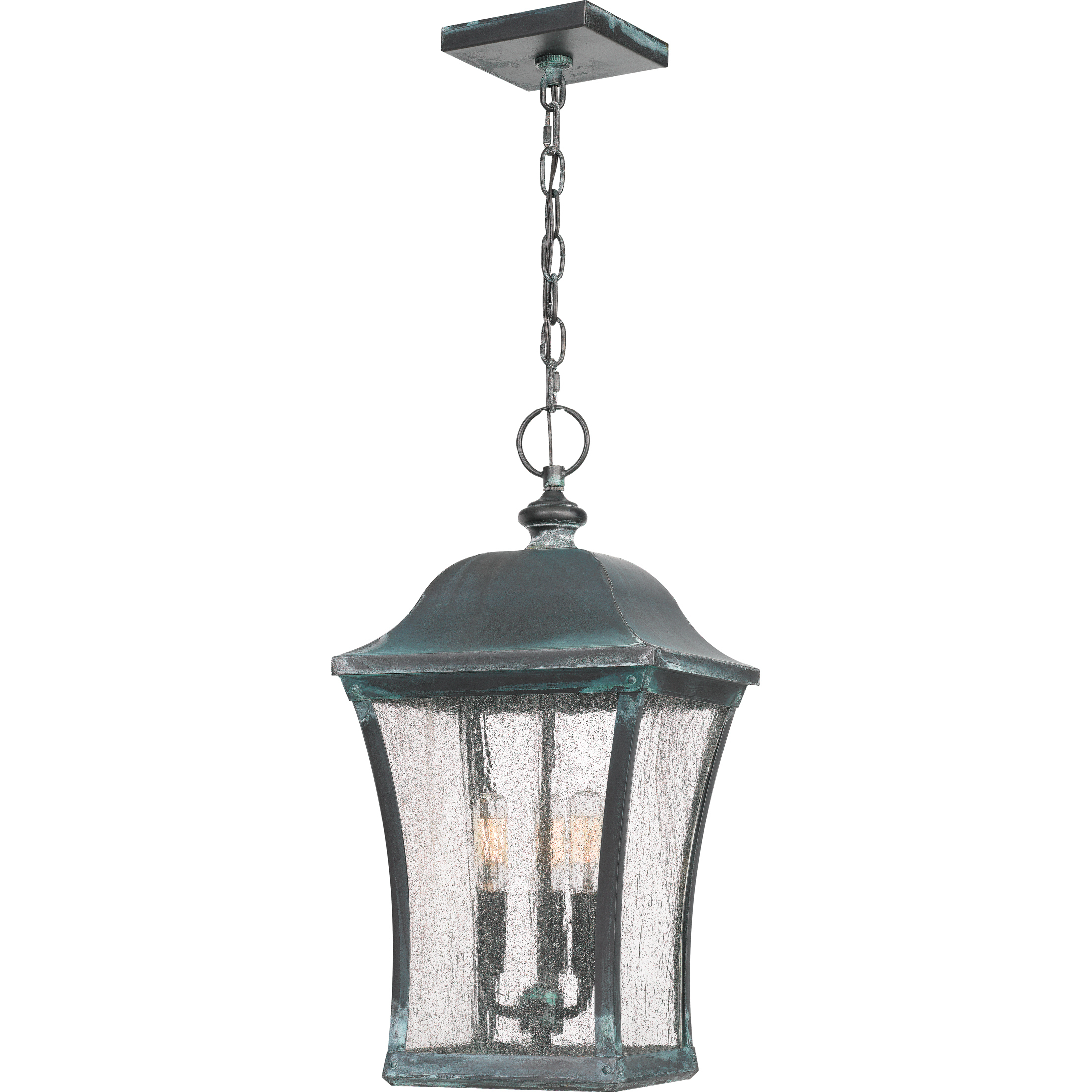 Bardstown 3 Light 10 inch Aged Verde Outdoor Hanging Lantern