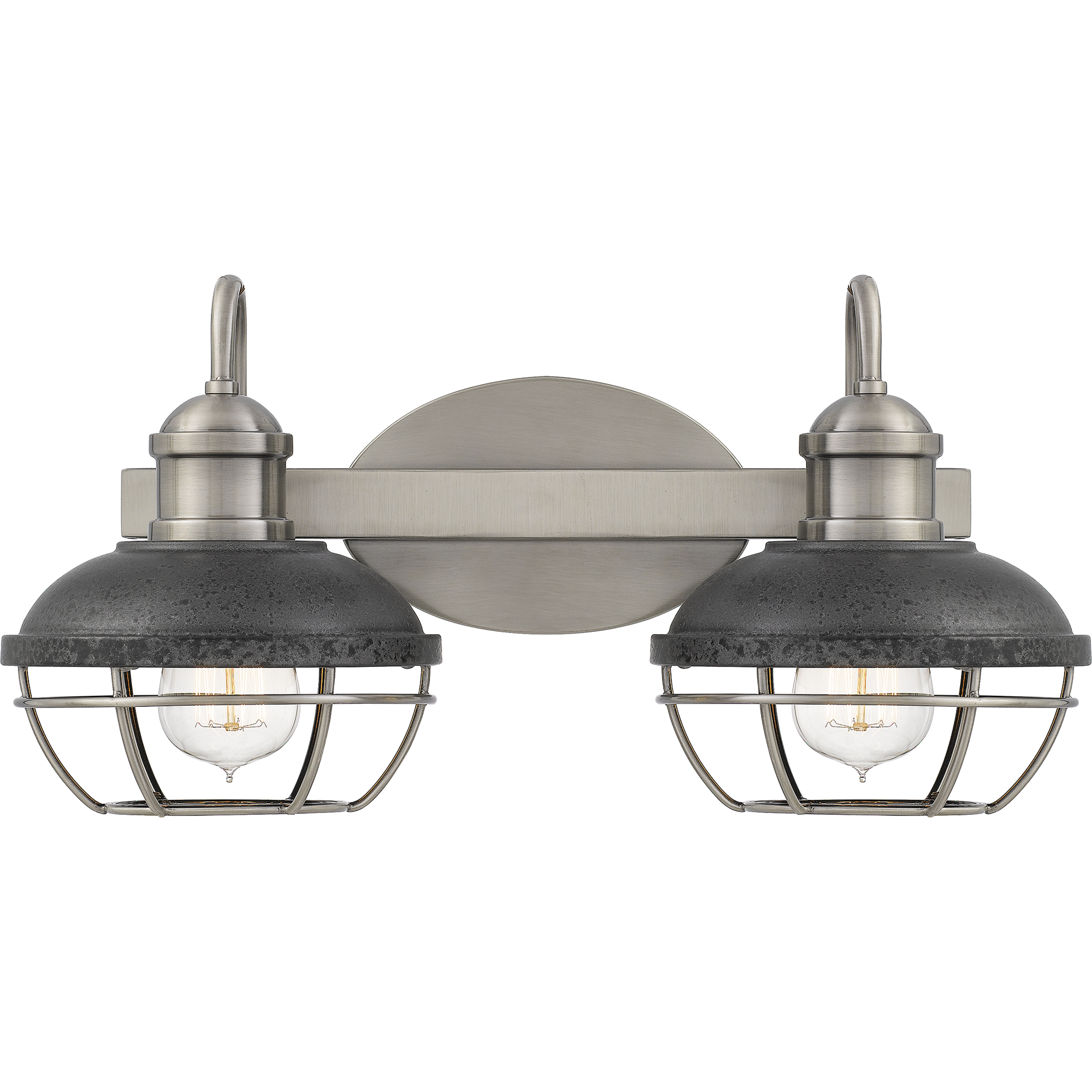 Sandpiper 2 Light 17 inch Antique Polished Nickel Bath Light Wall Light
