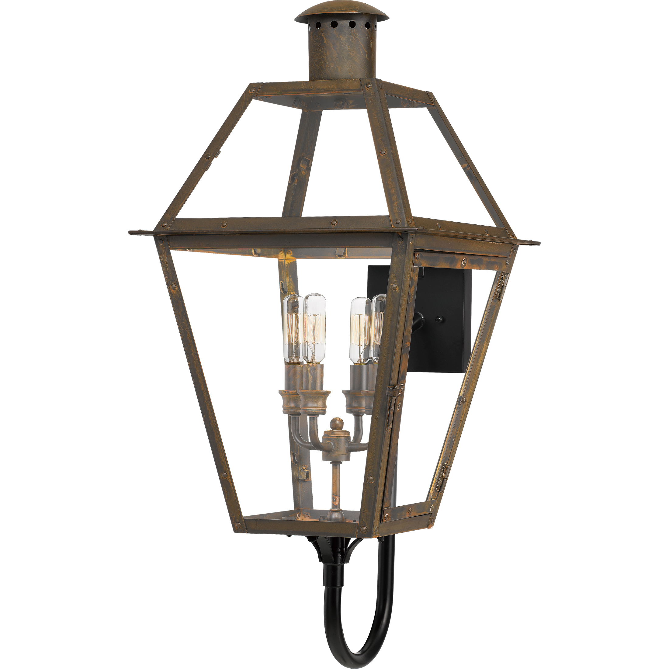 Quoizel Rue De Royal 4 Light 30 inch Industrial Bronze Outdoor Wall Lantern RO8414IZ - Open Box