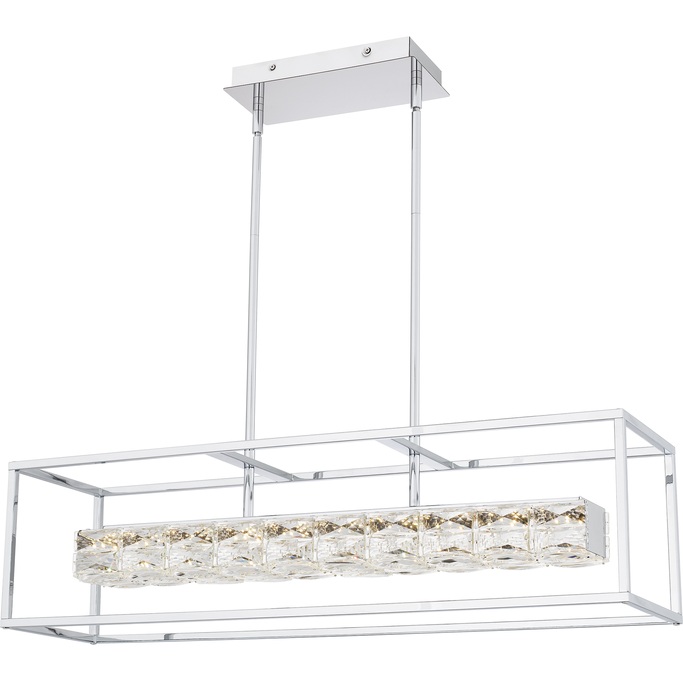 Dazzle LED 35.5 inch Polished Chrome Island Light Ceiling Light, Small