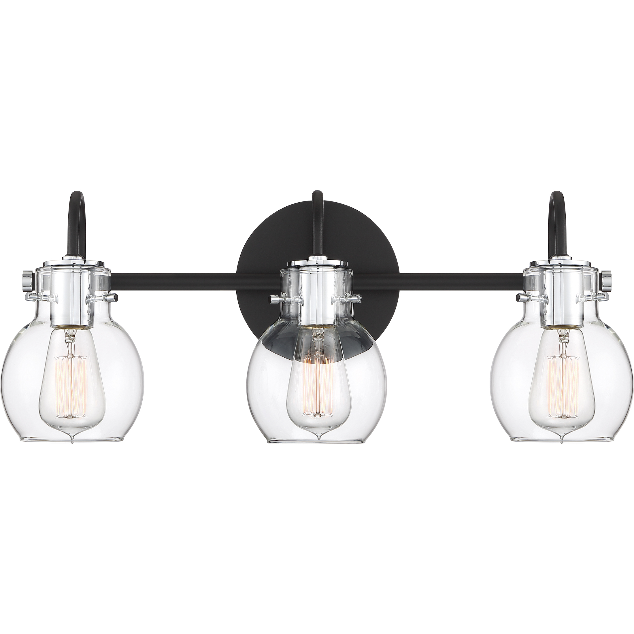 Andrews 3 Light 22 inch Earth Black Bath Light Wall Light, Large