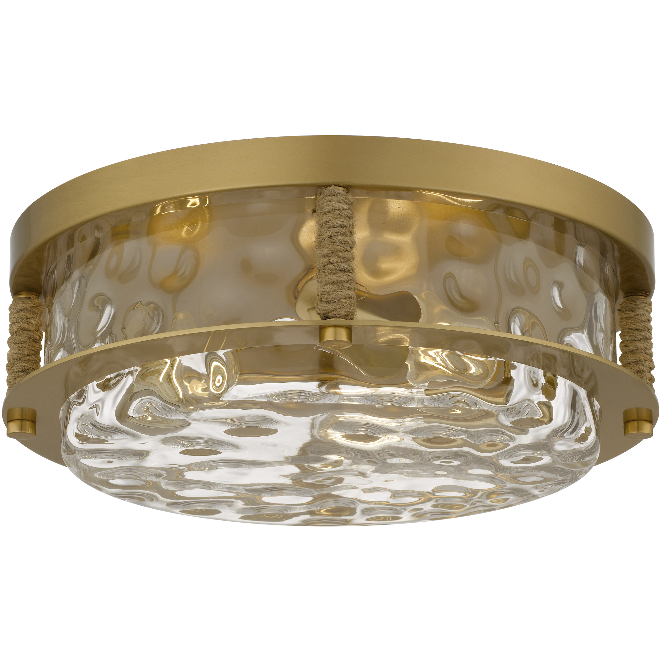 Baltic 3 Light 15.75 inch Brushed Gold Flush Mount Ceiling Light