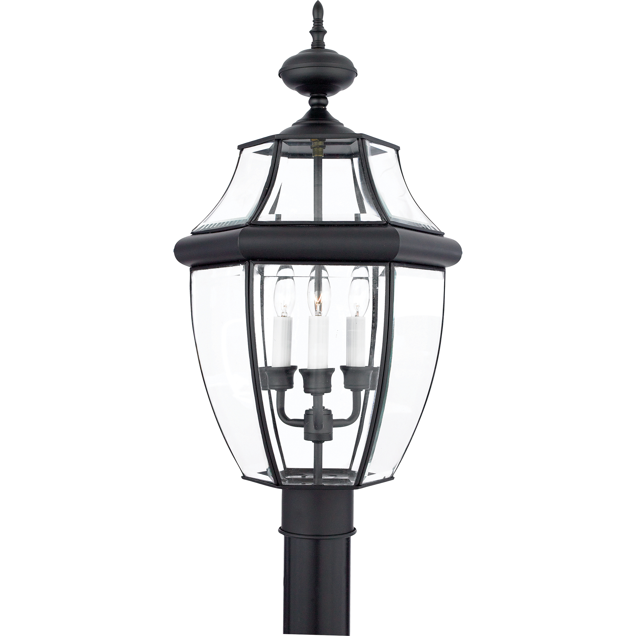 Outdoor post lantern black best sale