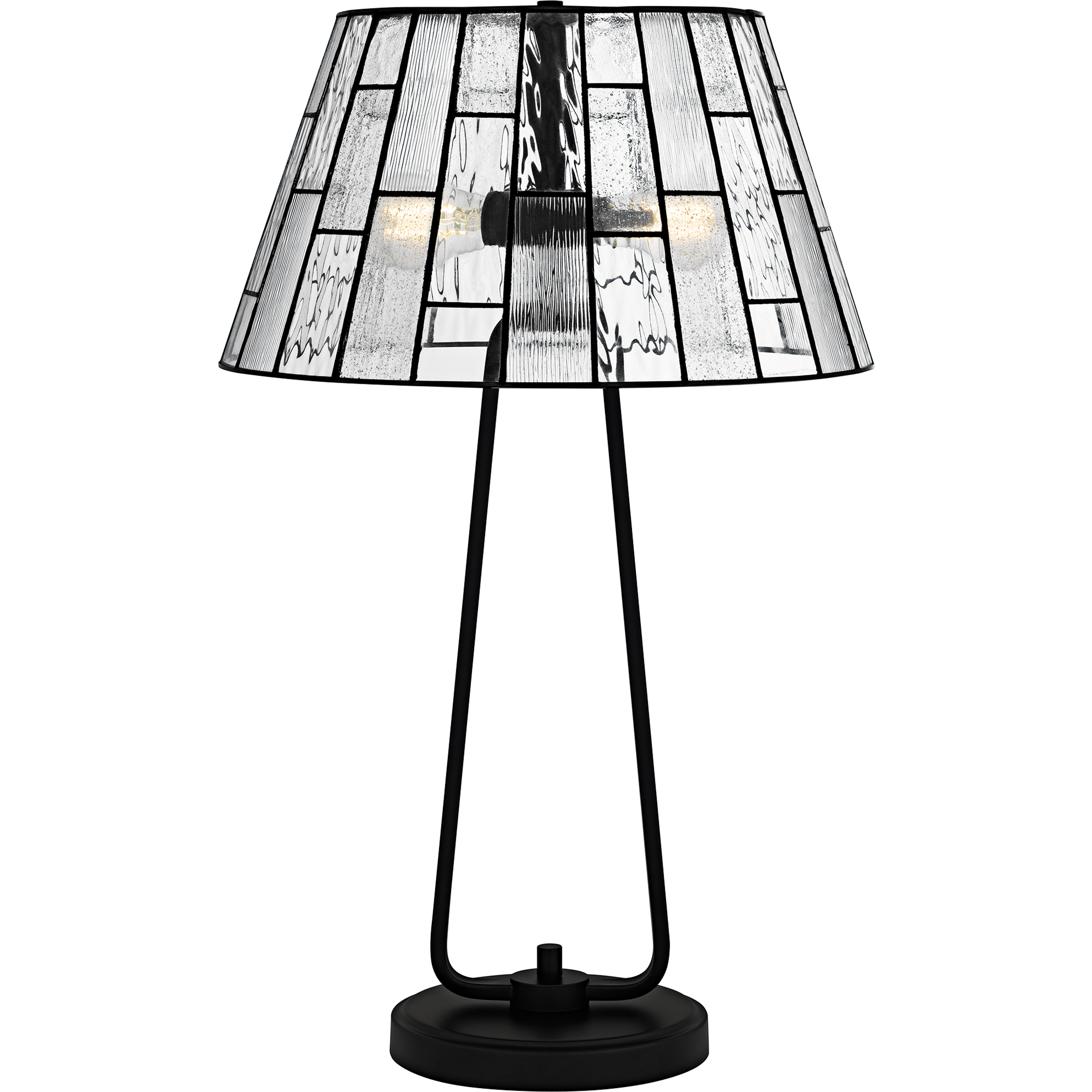 Rainier 26 inch 75.00 watt Matte Black Table Lamp Portable Light, Small