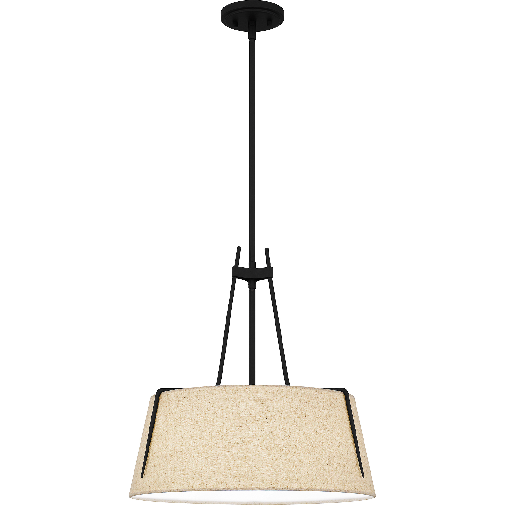 Leona 3 Light 18 inch Matte Black Pendant Ceiling Light