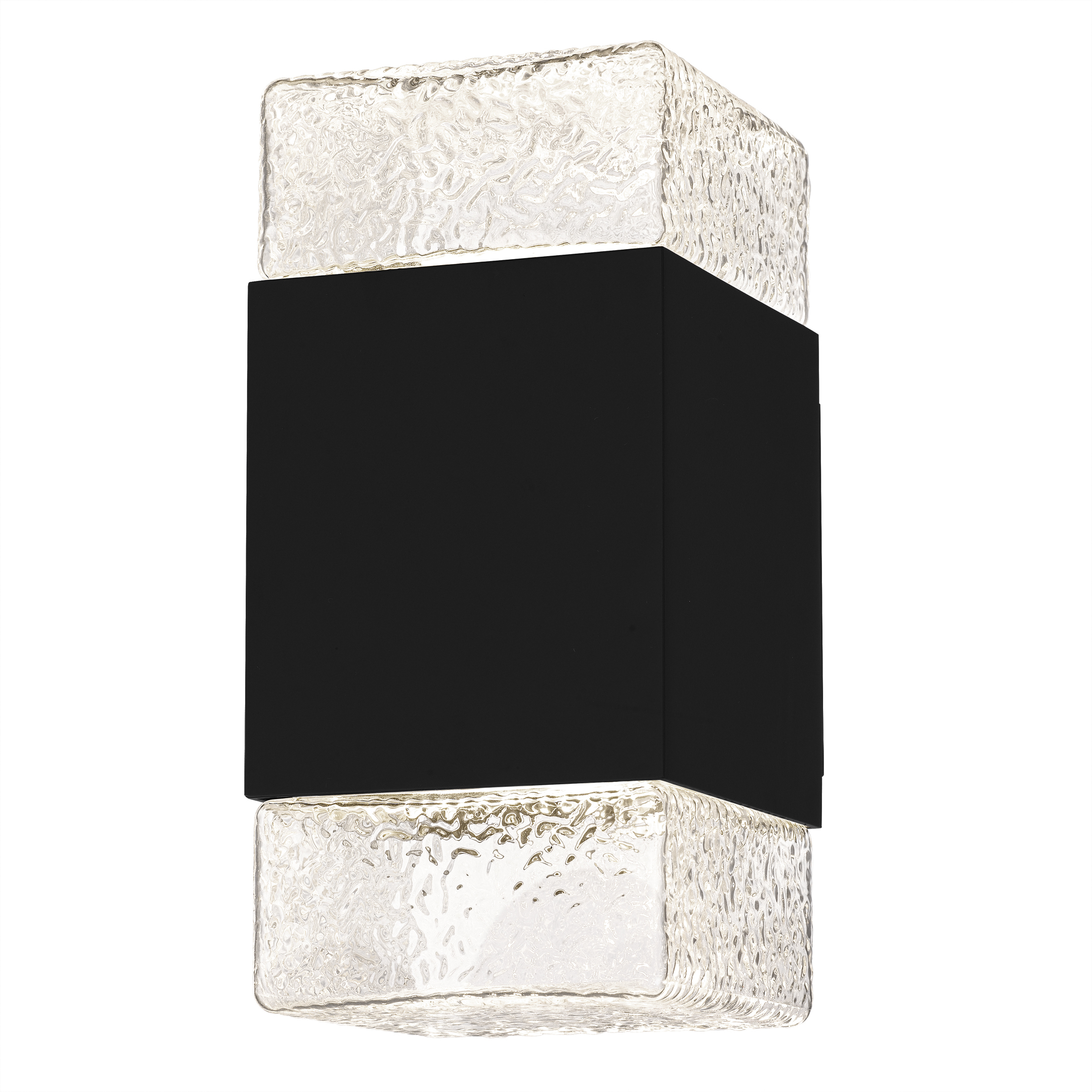 Saxton LED 10 inch Matte Black Outdoor Wall Lantern, Small