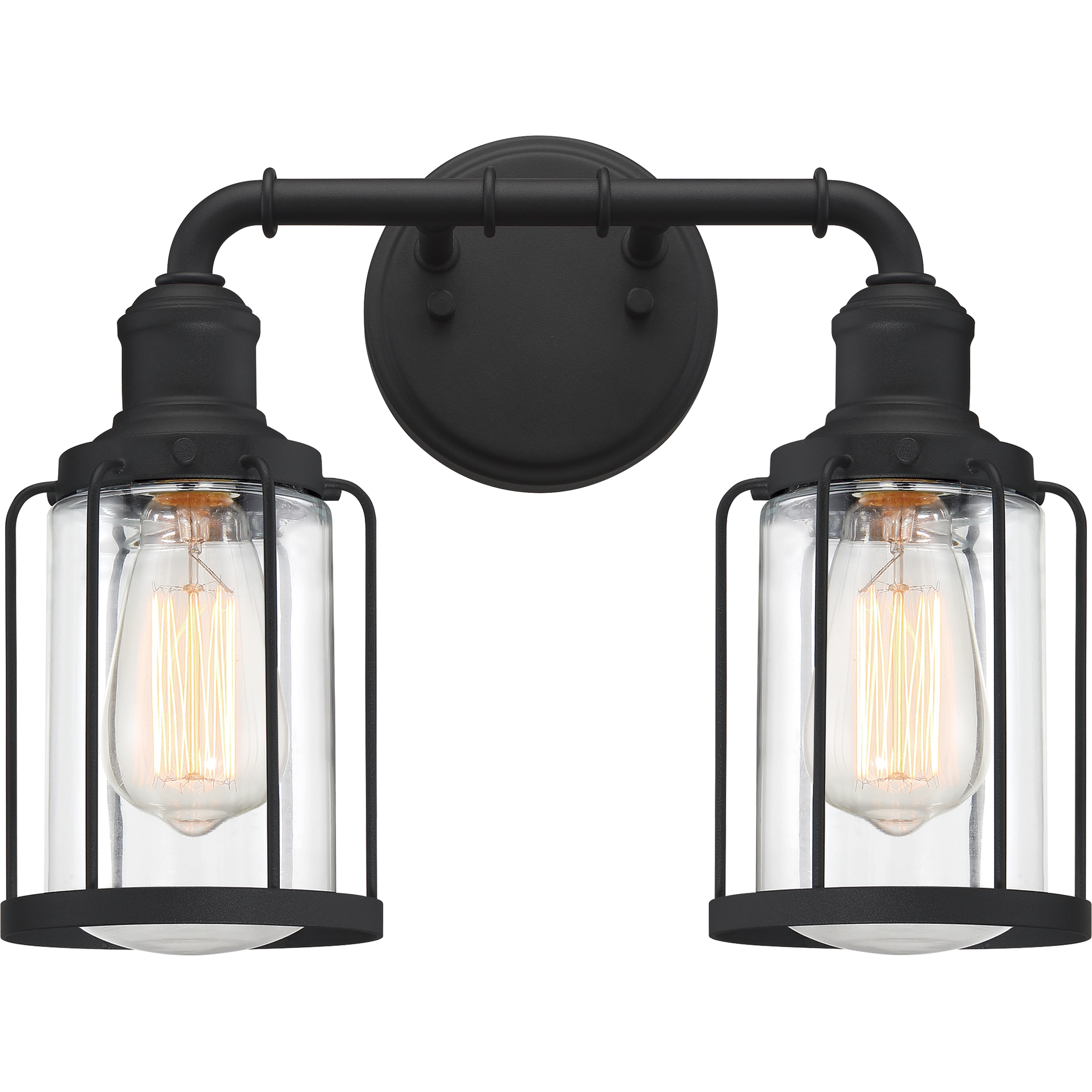 Ludlow 2 Light 15 inch Earth Black Bath Light Wall Light