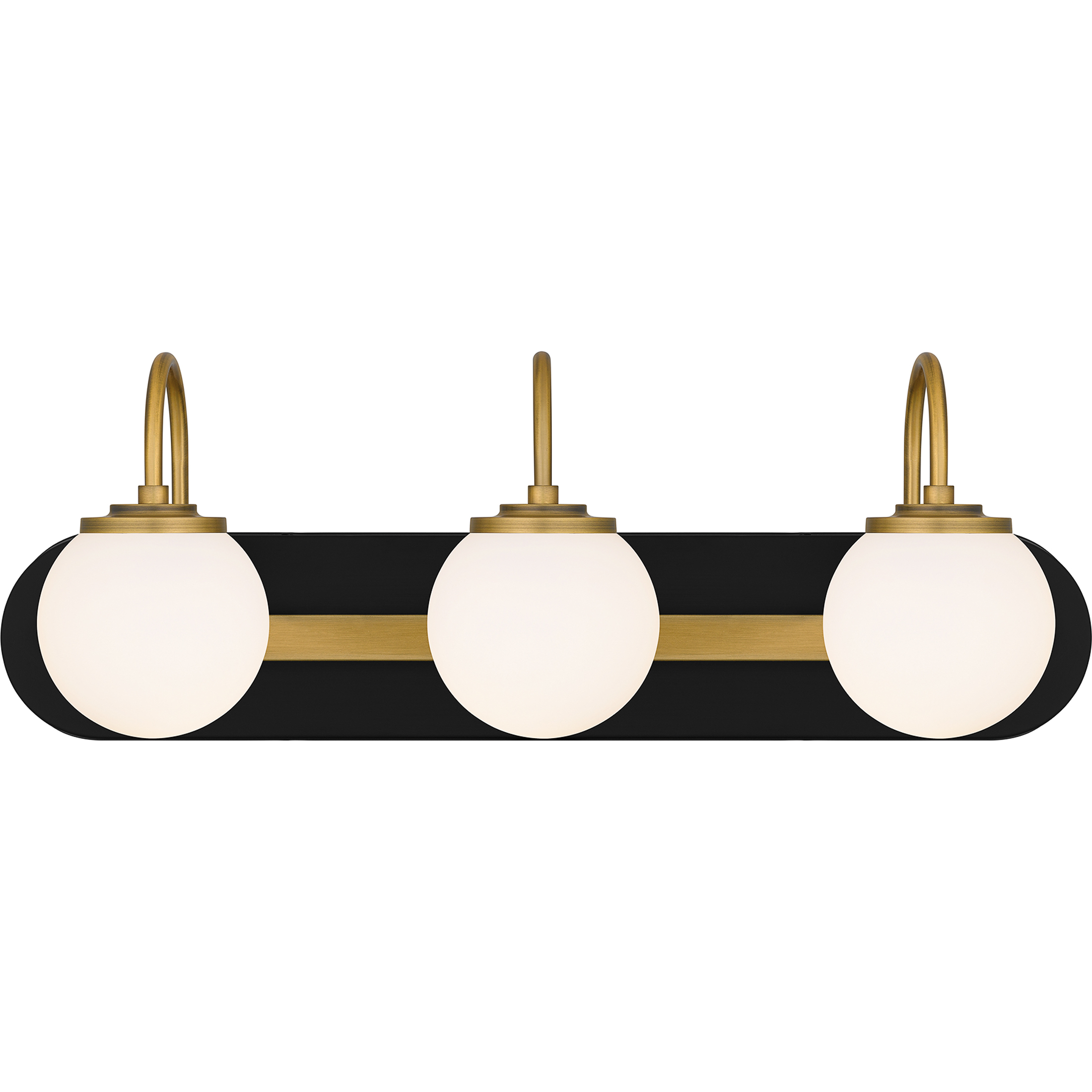 Desmond 3 Light 24 inch Matte Black Bath Light Wall Light, Large