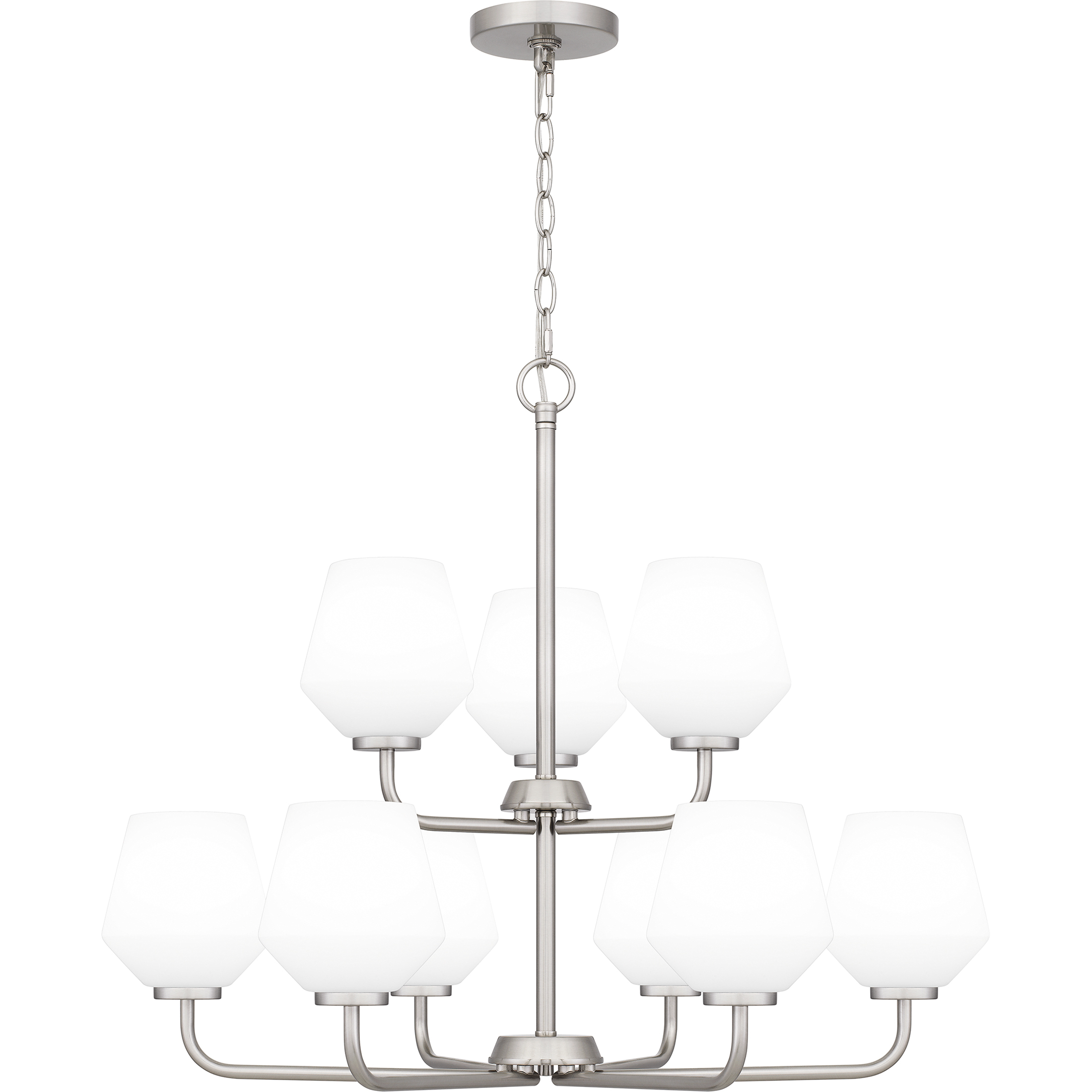 Nielson 9 Light 28.5 inch Brushed Nickel Chandelier Ceiling Light