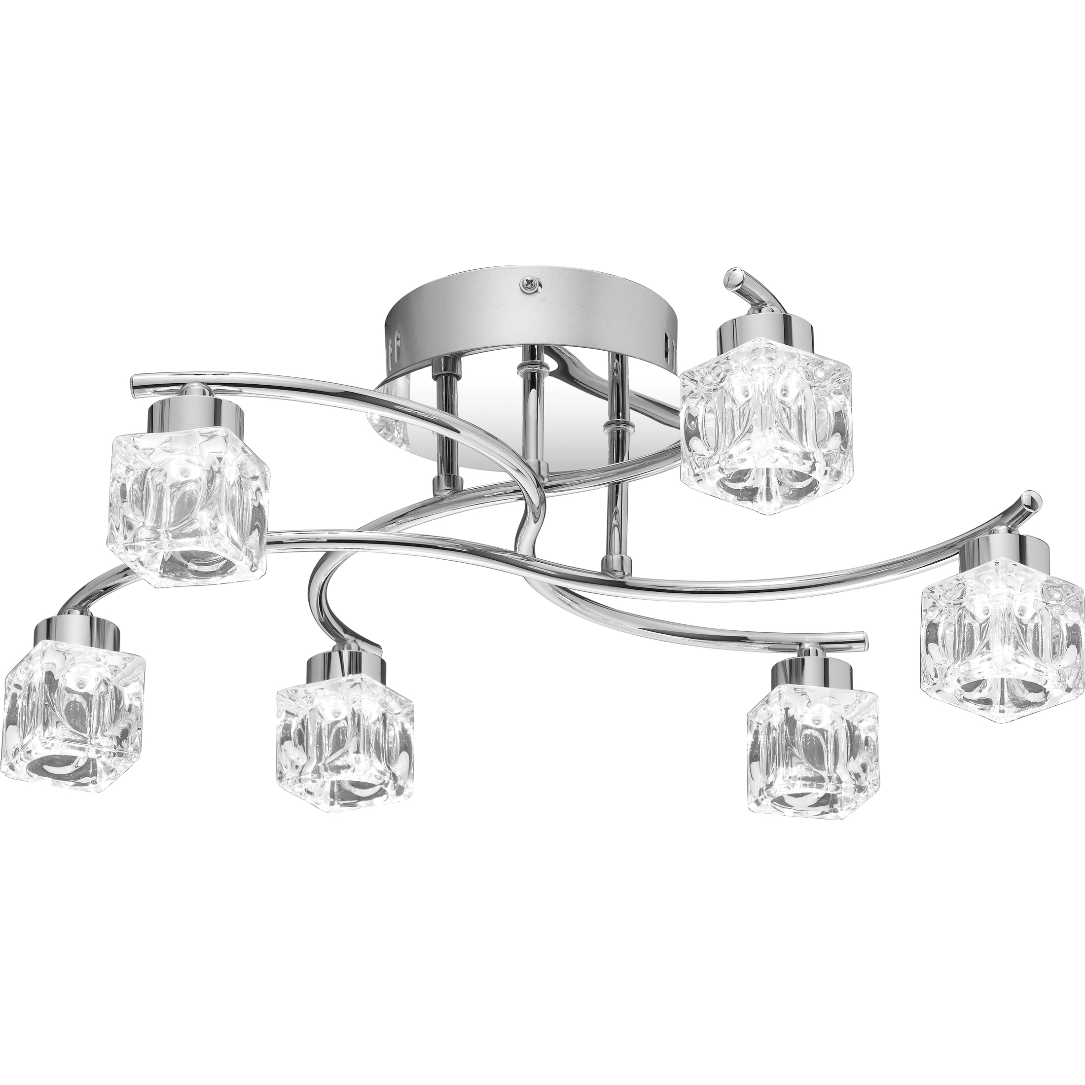 Clear Hollow LED 19 inch Polished Chrome Flush Mount Ceiling Light