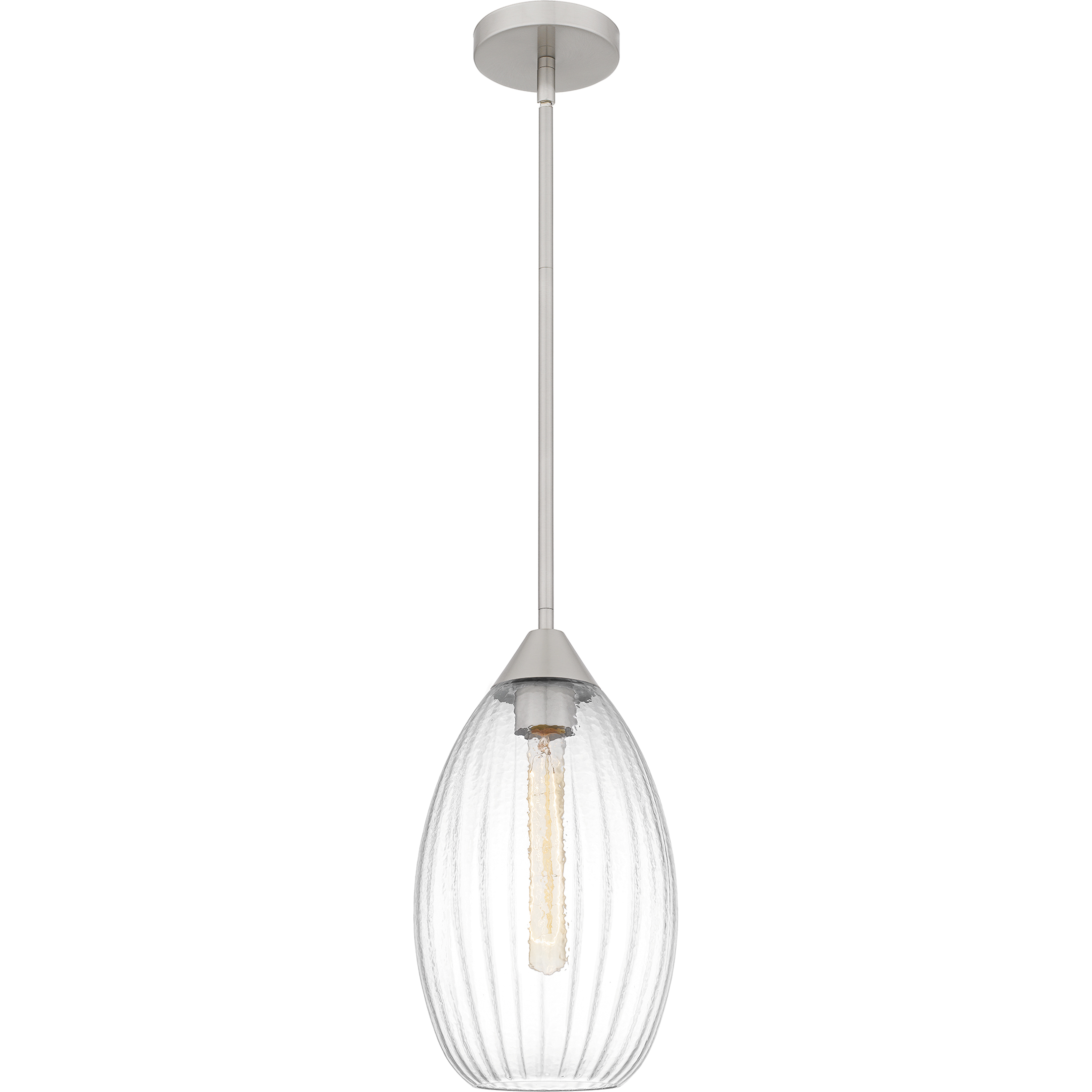 Marza 1 Light 8.5 inch Brushed Nickel Mini Pendant Ceiling Light, Small