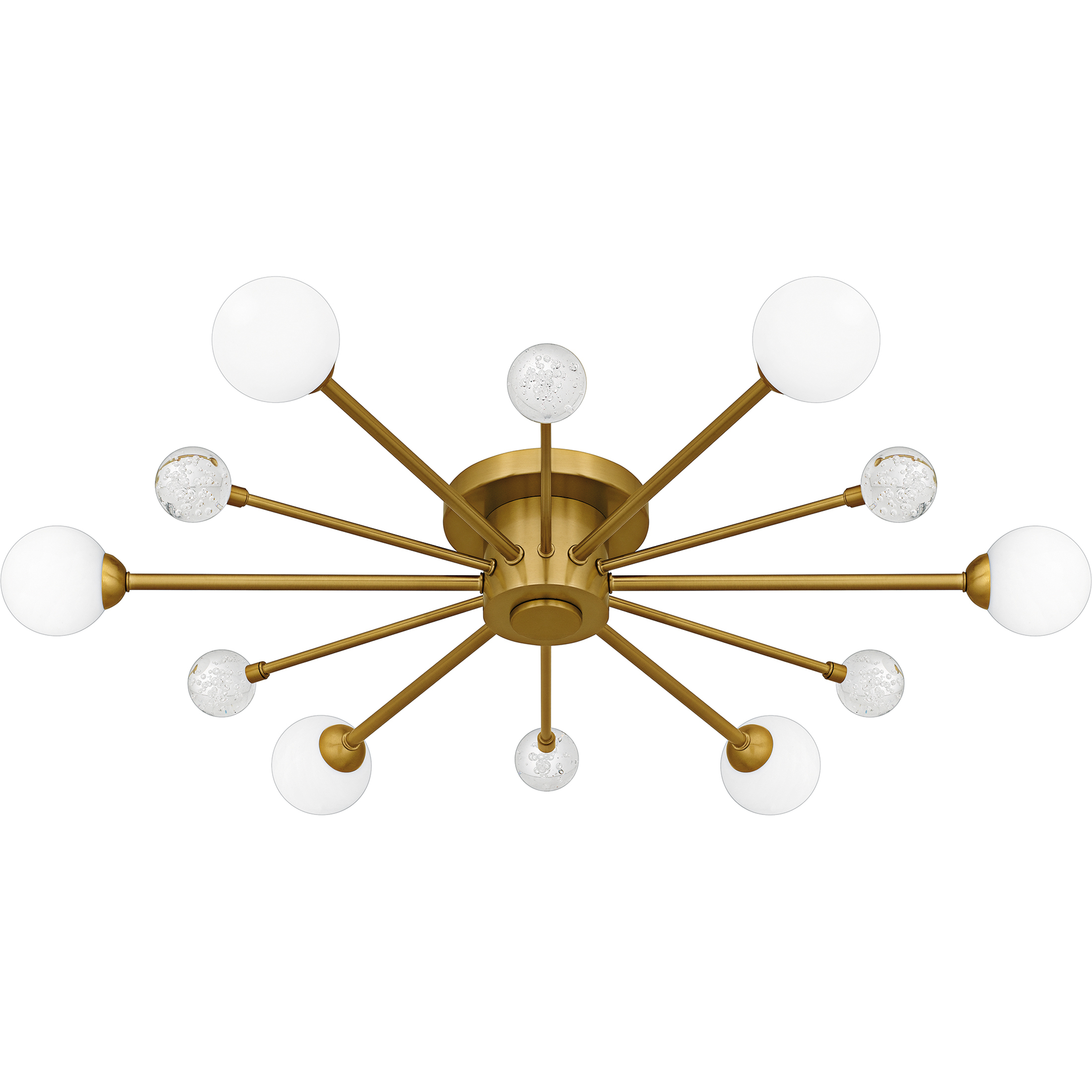 Combe 6 Light 30 inch Brushed Gold Semi-Flush Mount Ceiling Light, Extra Large