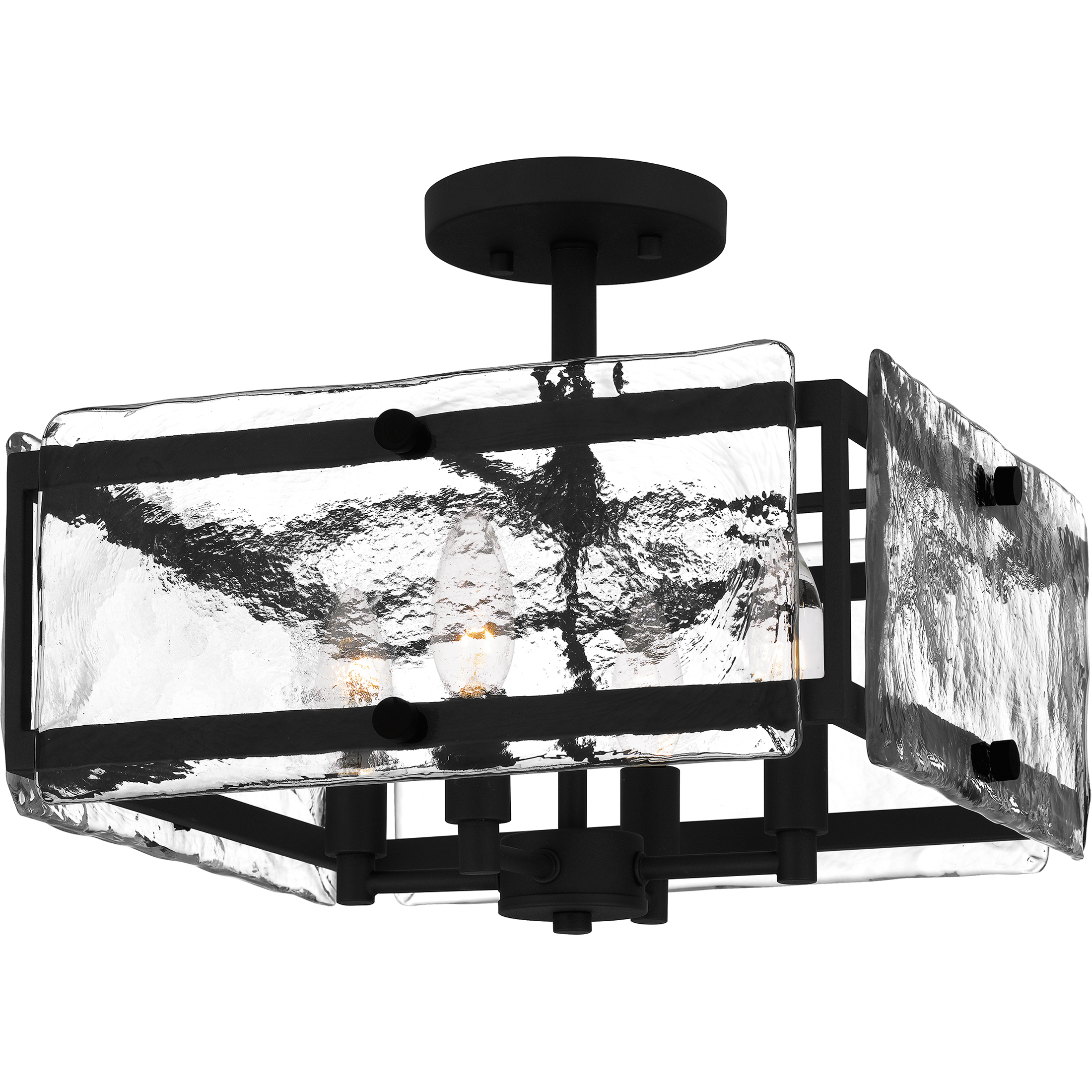 Quoizel QSF5594EK Lancer 4 Light 15 inch Earth Black Semi