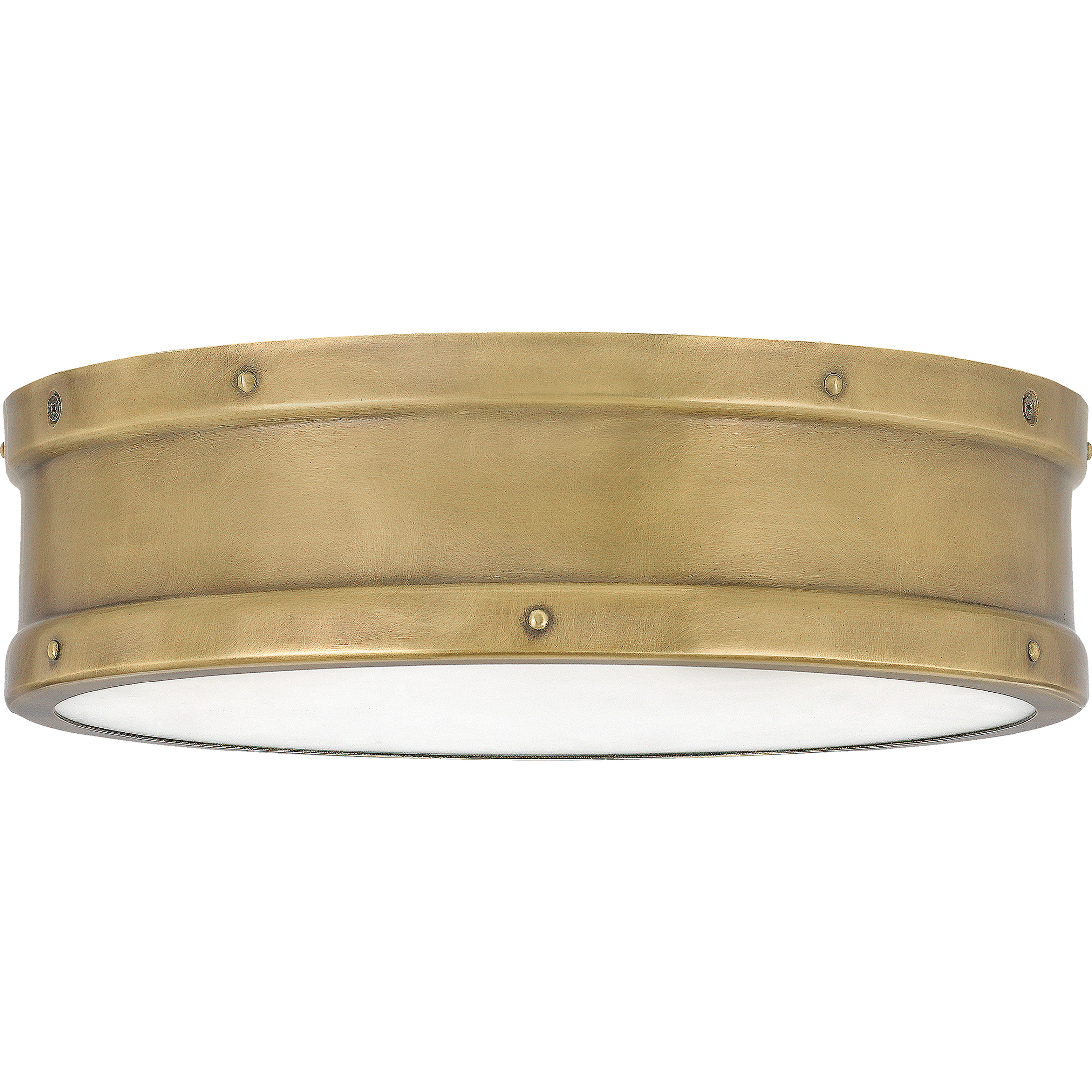 Ahoy LED 13 inch Weathered Brass Flush Mount Ceiling Light