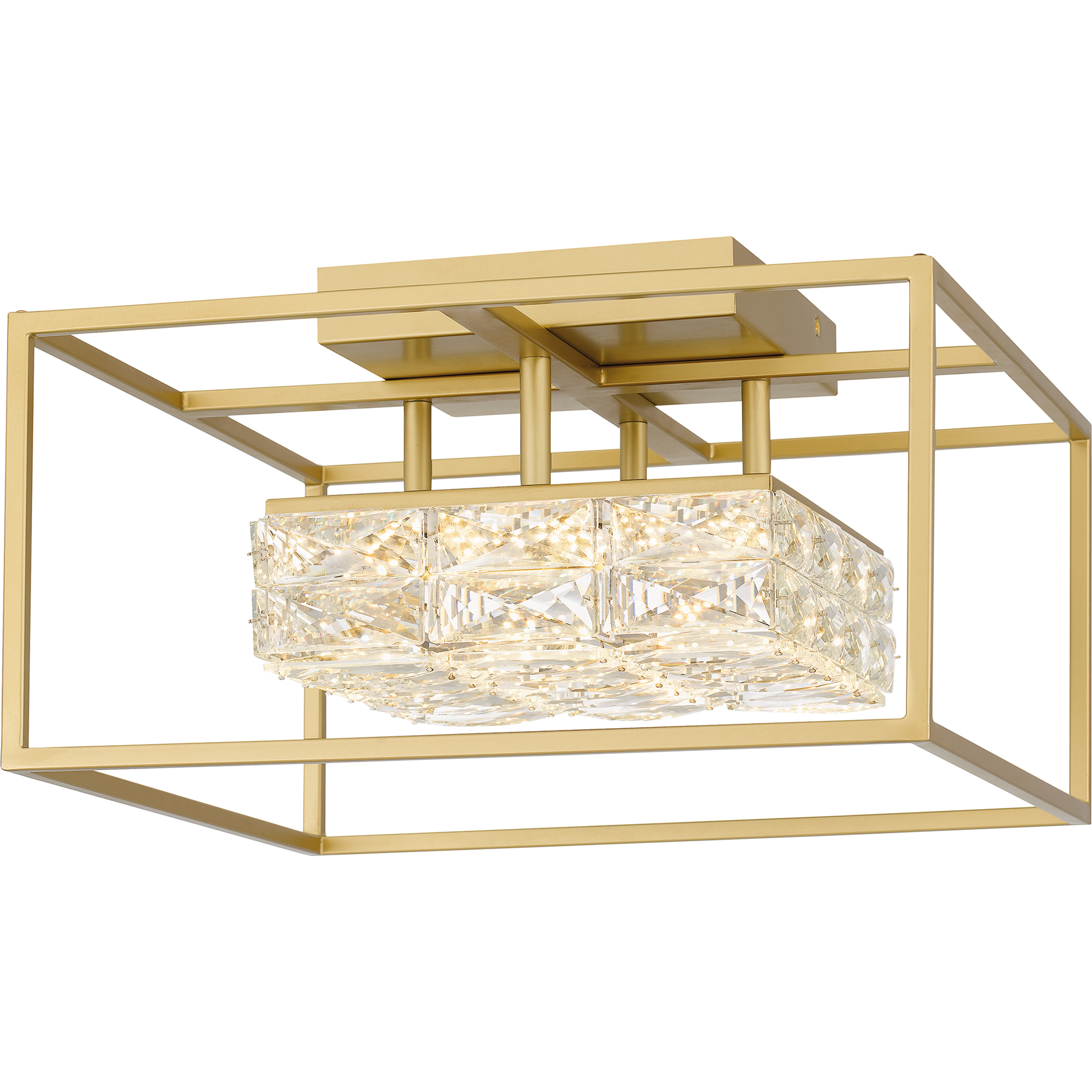 Quoizel PCDZ1716SGD Dazzle LED 16 inch Soft Gold Semi-Flush Mount