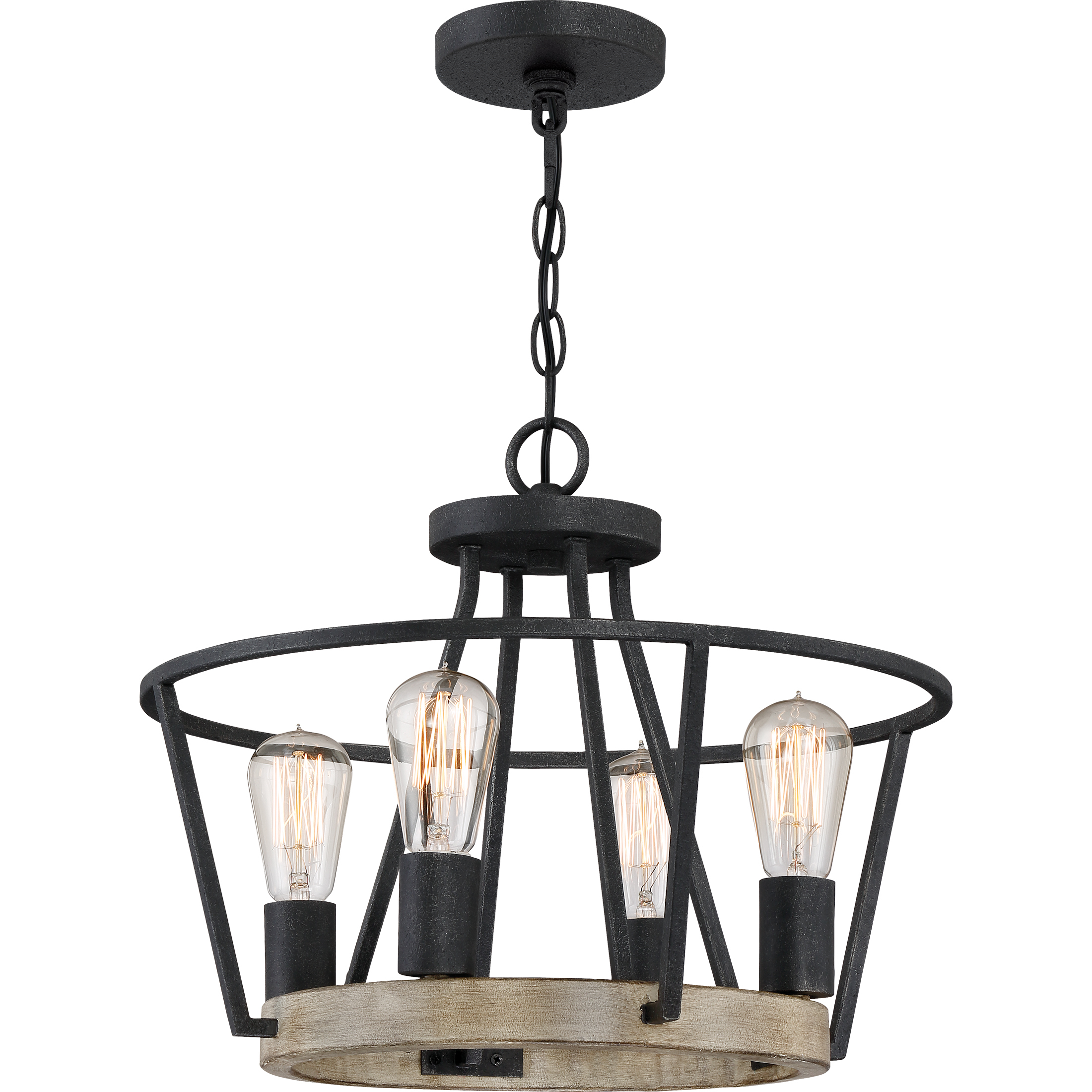 Brockton 4 Light 17.5 inch Grey Ash Pendant Ceiling Light