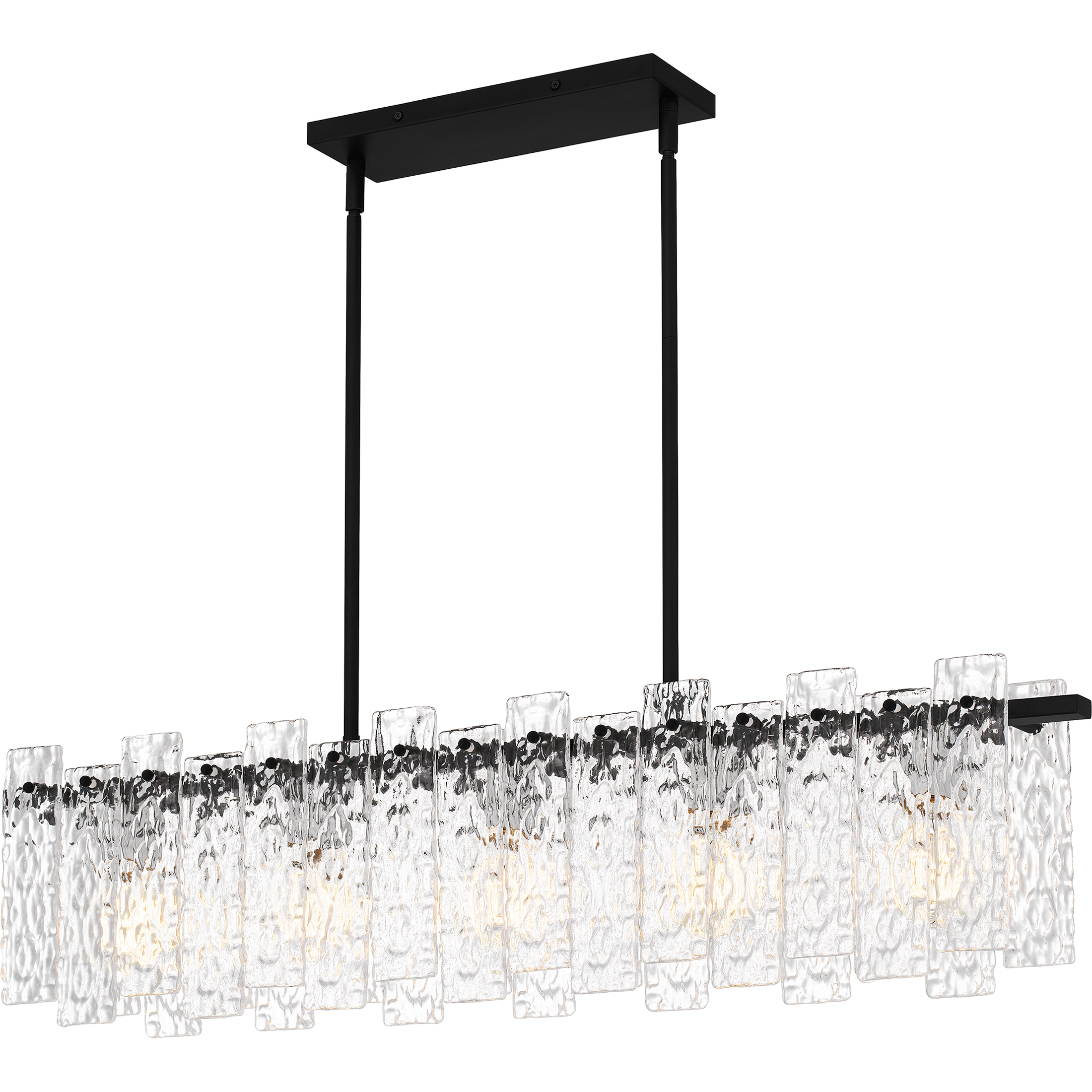 Caspian 5 Light 39.5 inch Matte Black Island Light Ceiling Light
