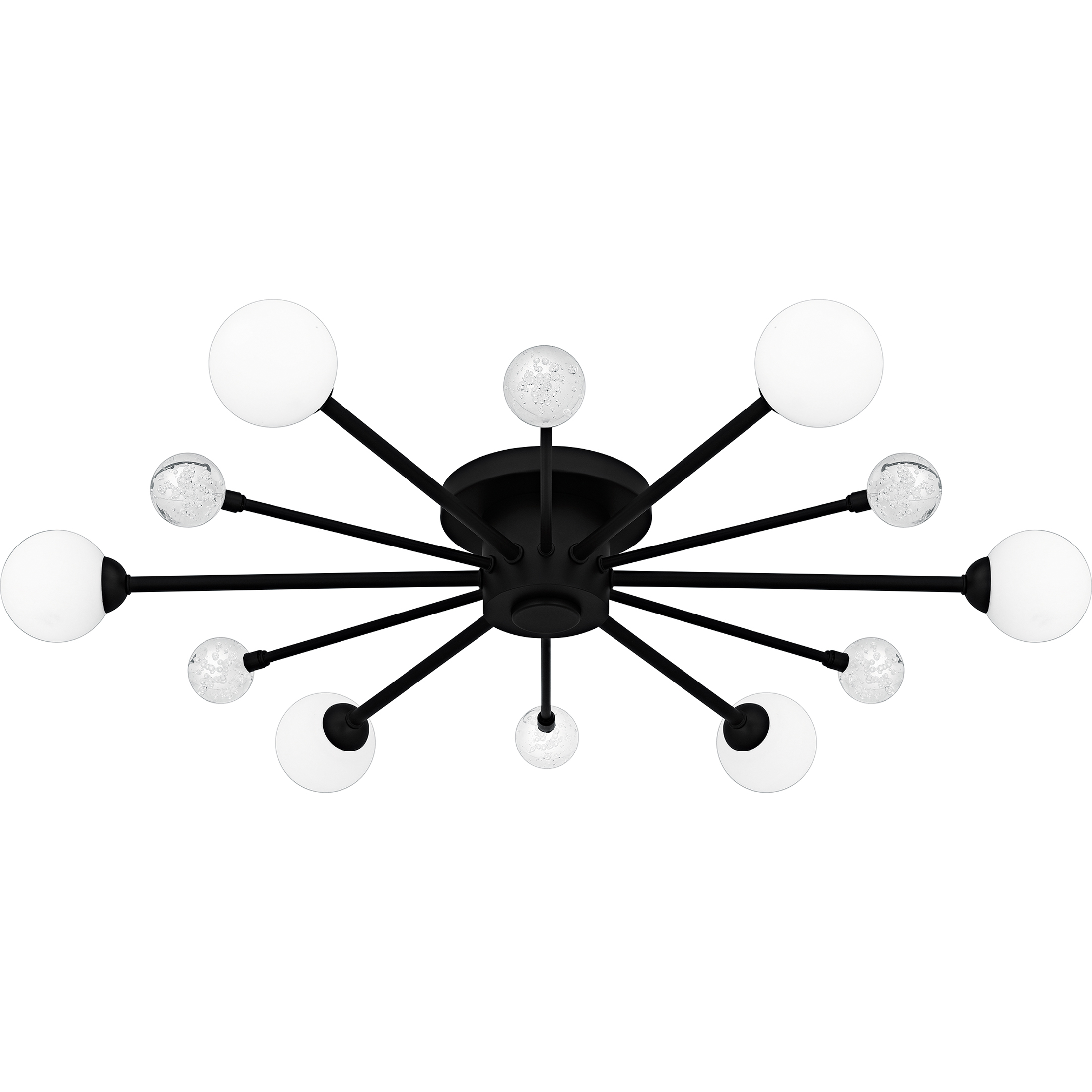 Quoizel Combe 6 Light 30 inch Matte Black Semi-Flush Mount Ceiling Light, Extra Large QSF6781MBK - Open Box