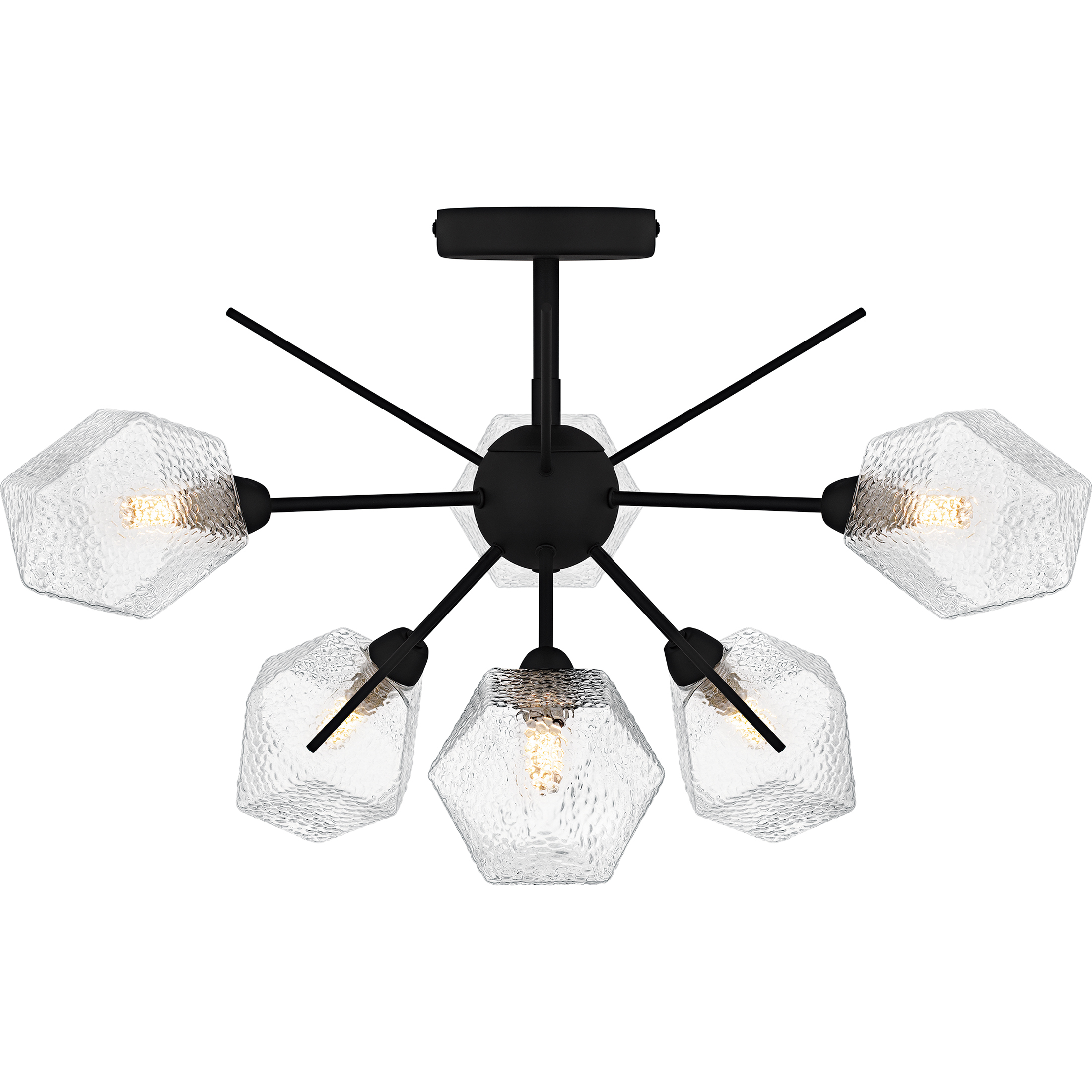 Salvador 6 Light 24 inch Earth Black Semi-Flush Mount Ceiling Light, Extra Large
