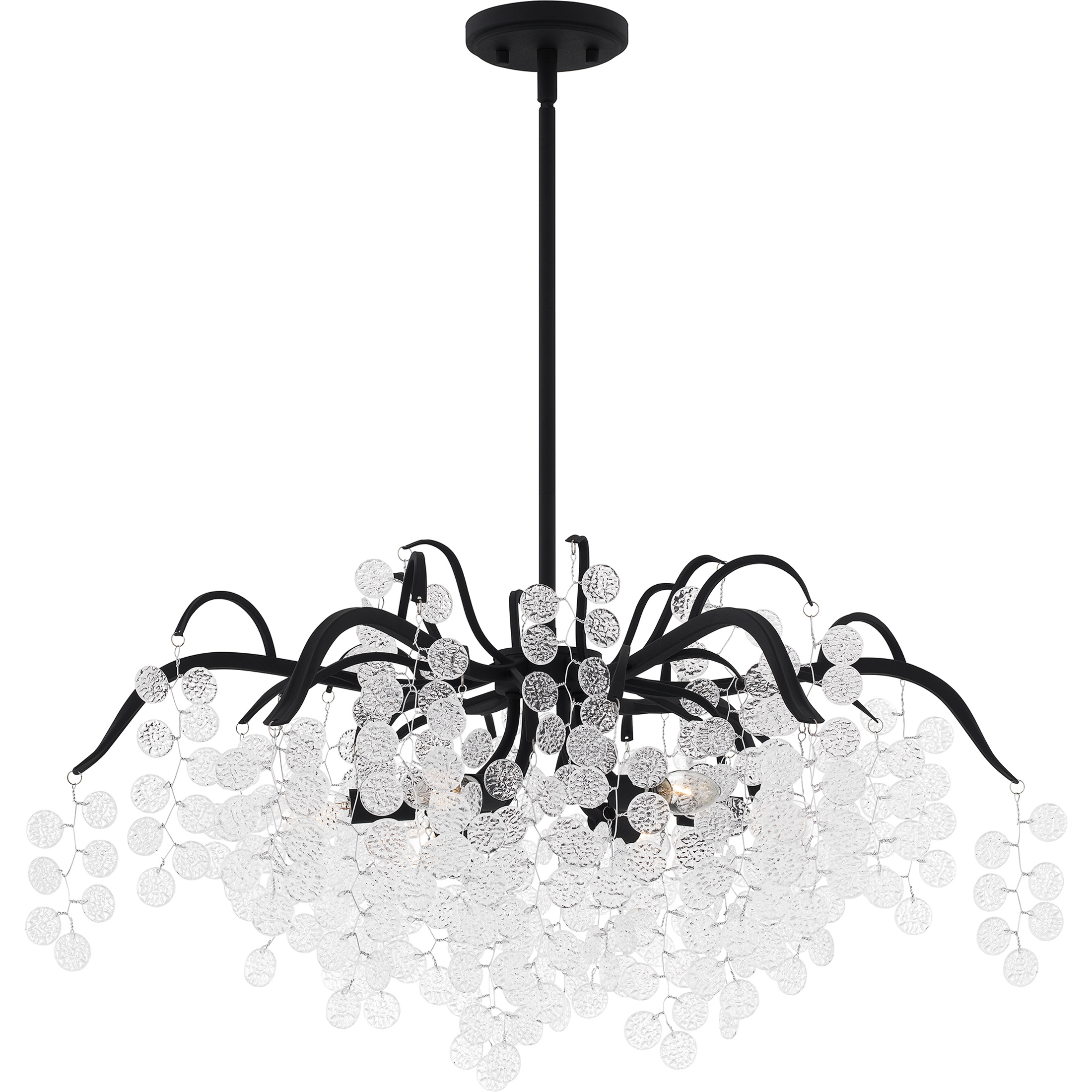 Maple 6 Light 29 inch Earth Black Chandelier Ceiling Light