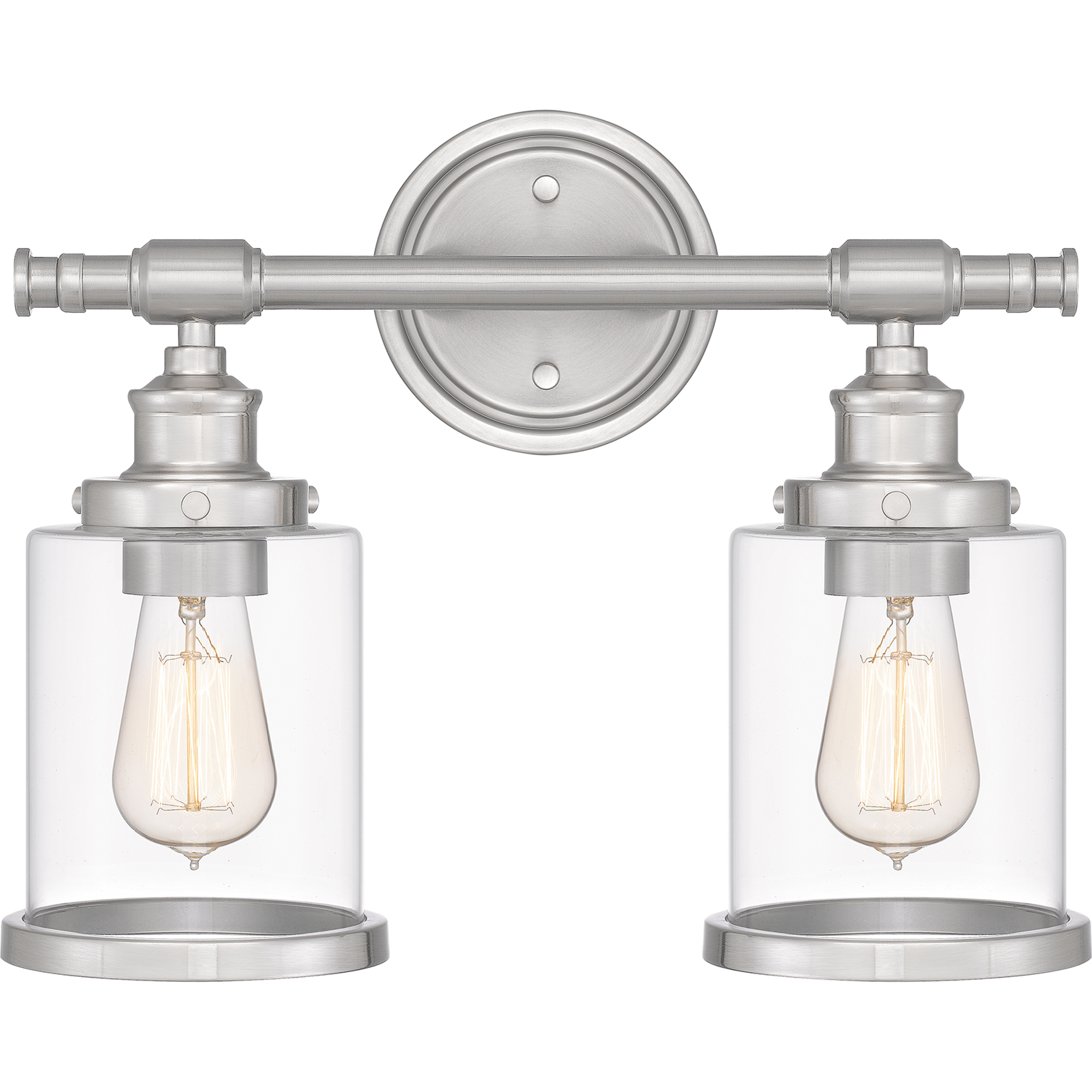 Dixie 2 Light 15 inch Brushed Nickel Bath Light Wall Light