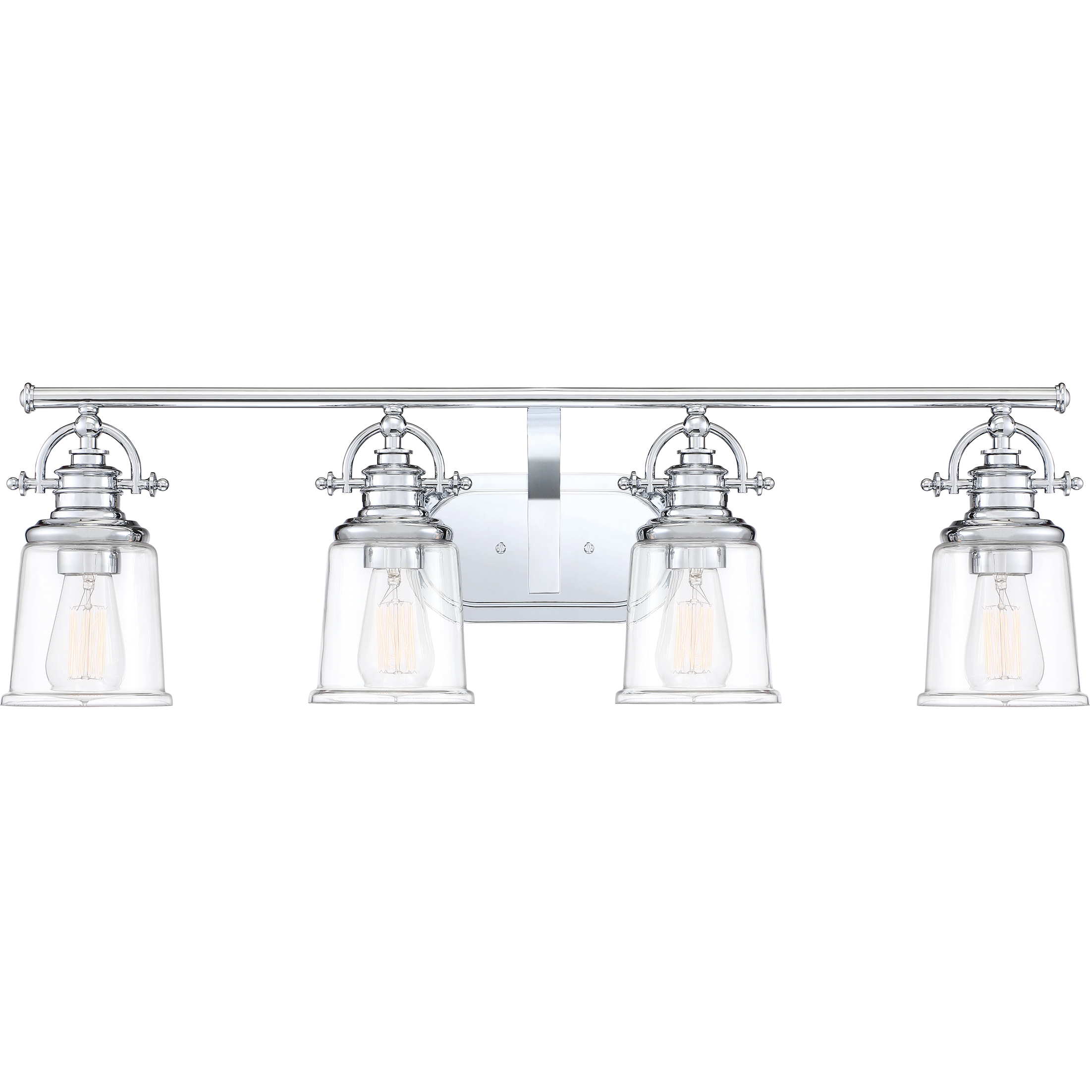 Grant 4 Light 32 inch Polished Chrome Bath Light Wall Light, Extra Large