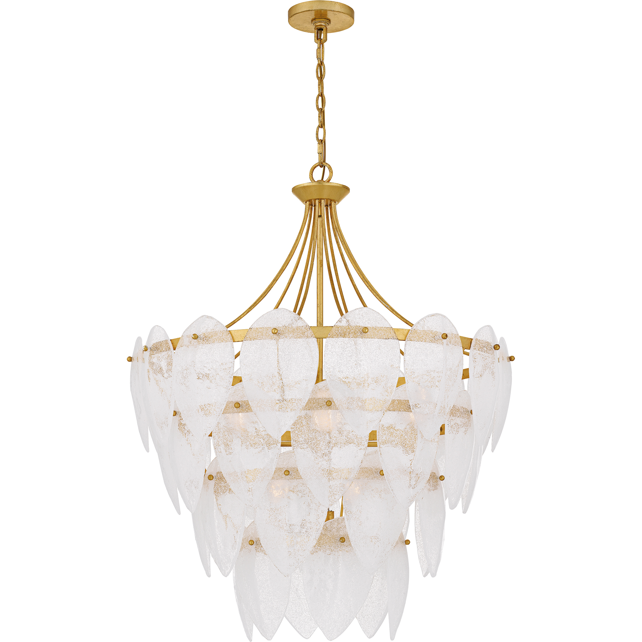 Quoizel QP6766GFL Lilestone 7 Light 28 inch Gold Leaf Pendant