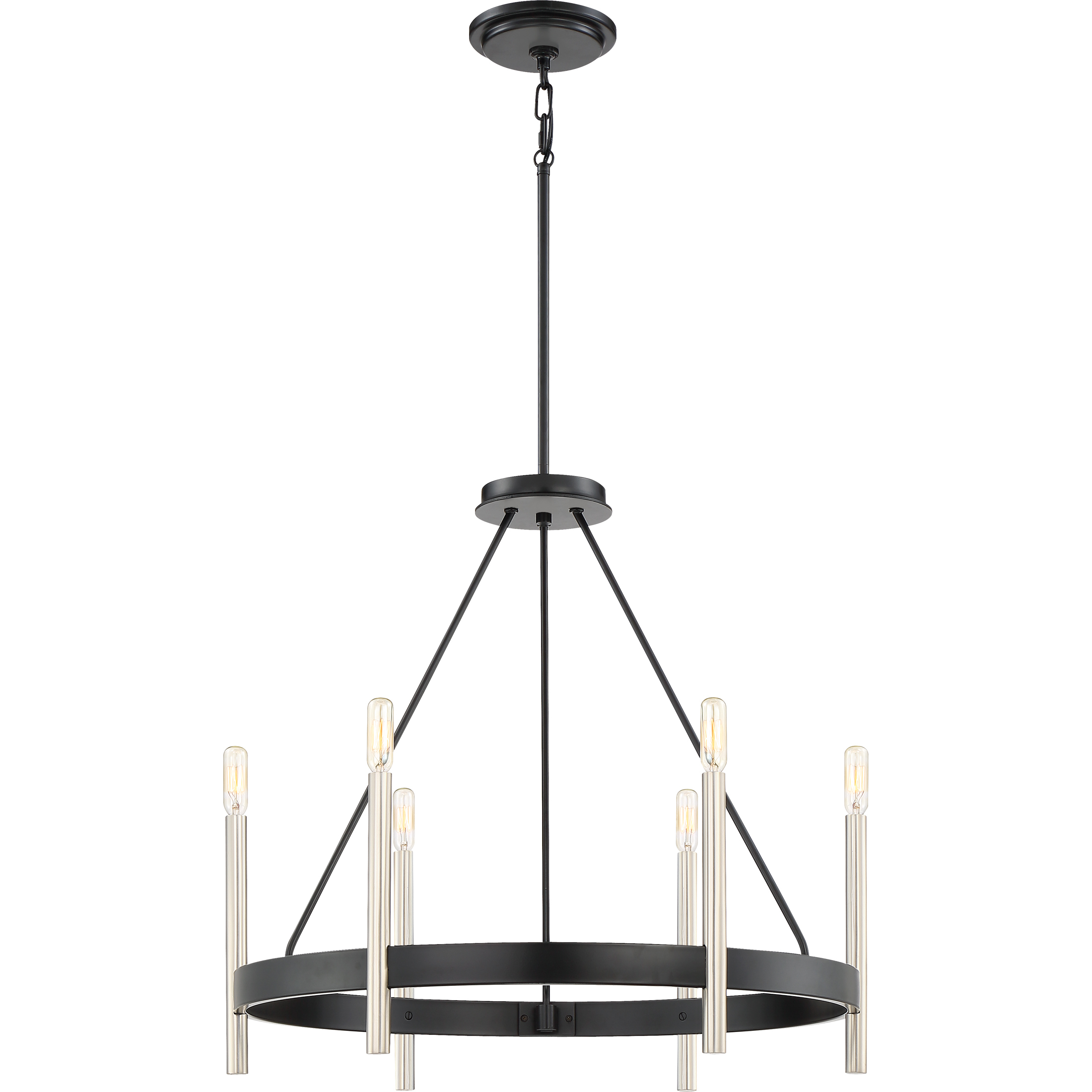 Anthem 6 Light 24.75 inch Mystic Black Chandelier Ceiling Light