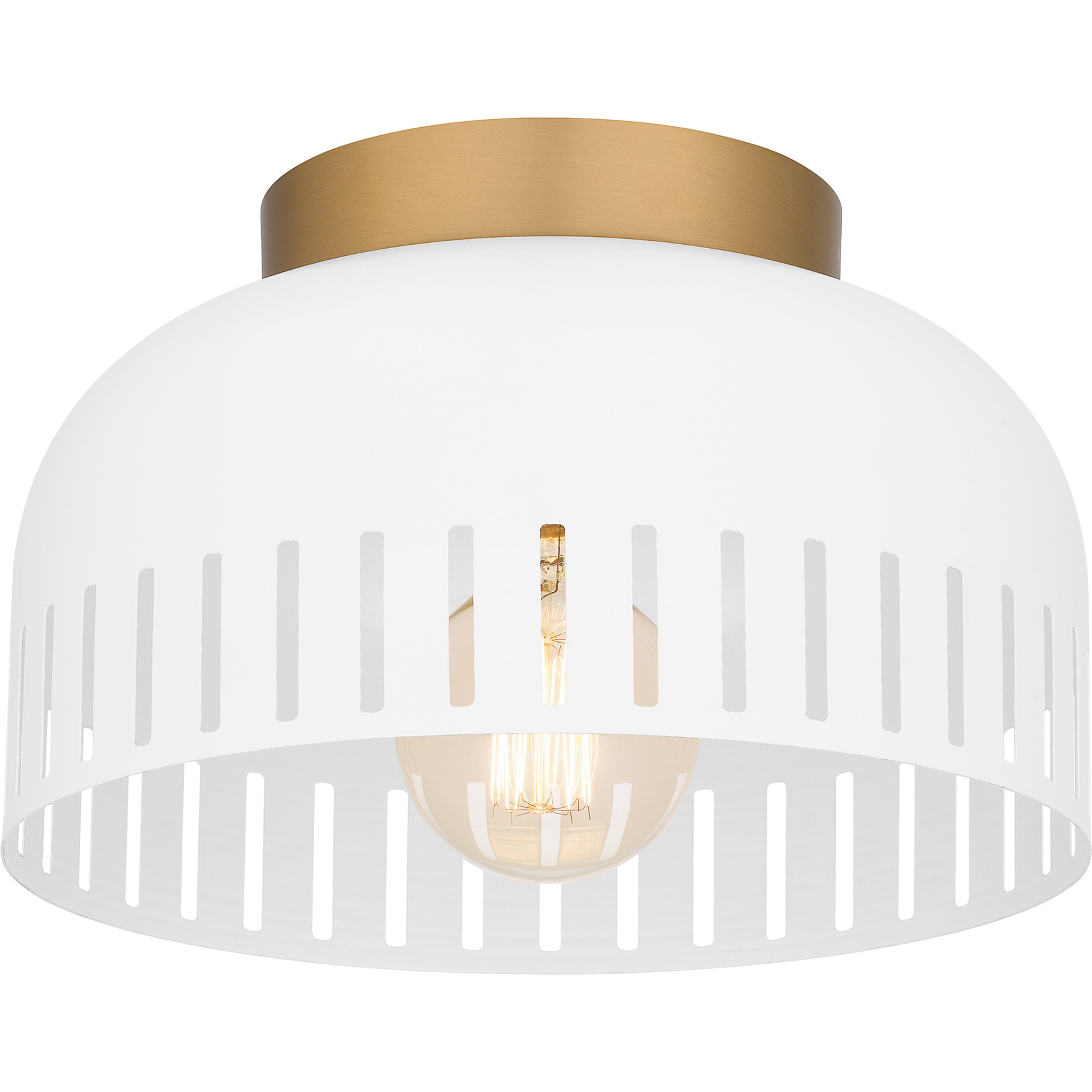 Keagan 1 Light 11 inch Matte White Flush Mount Ceiling Light, Small