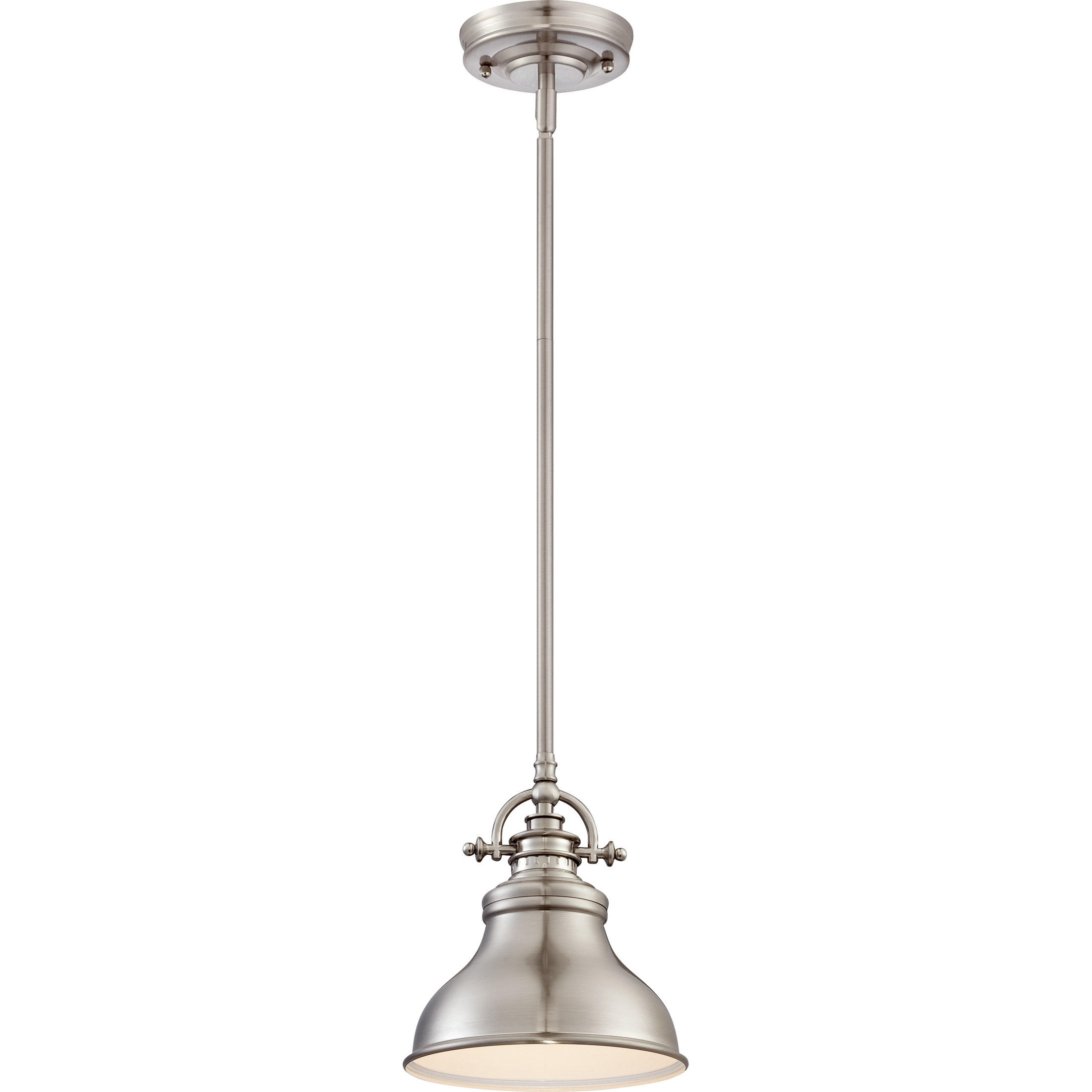 Quoizel Emery 1 Light Mini Pendant in Brushed Nickel ER1508BN