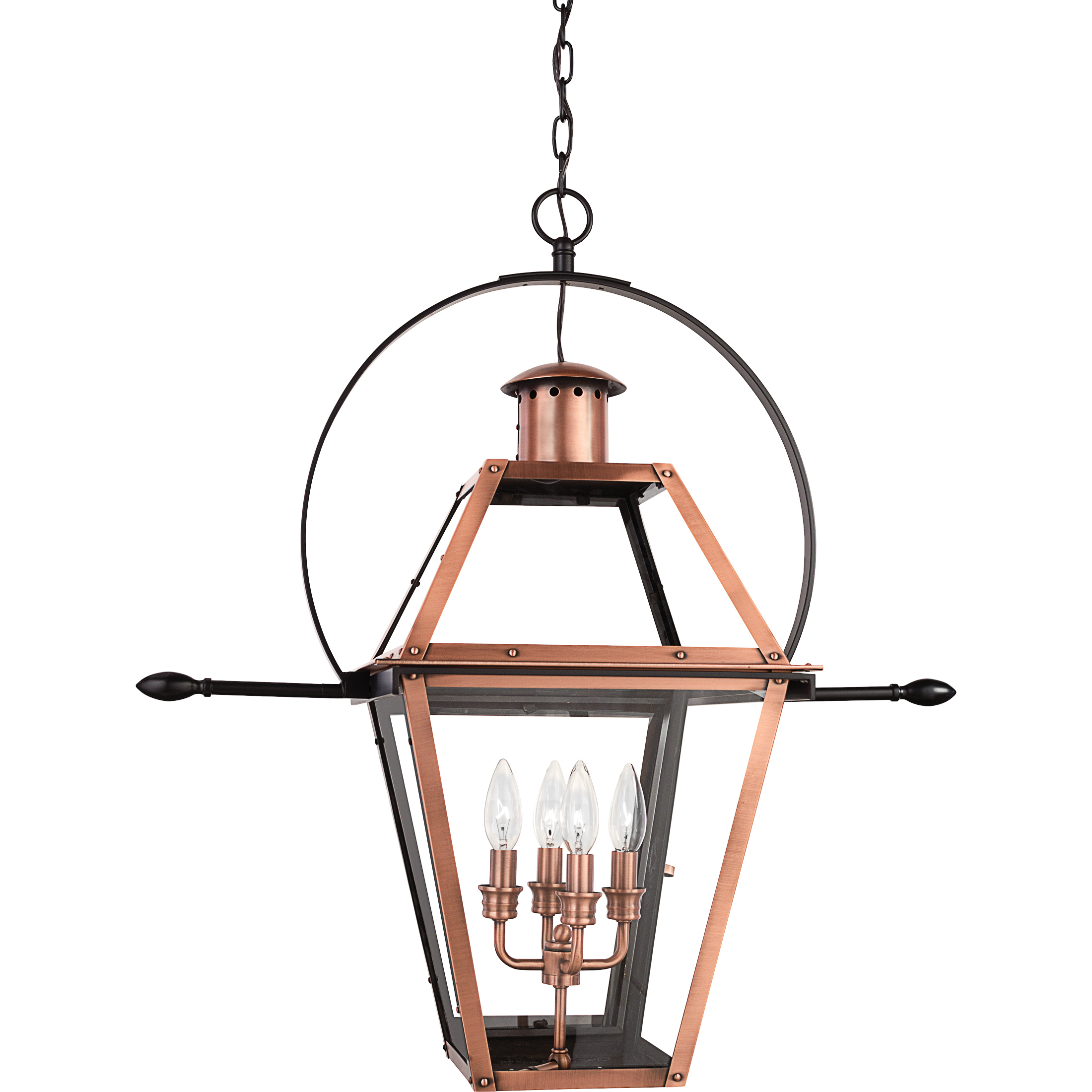 Rue De Royal 4 Light 27.5 inch Aged Copper Pendant Ceiling Light