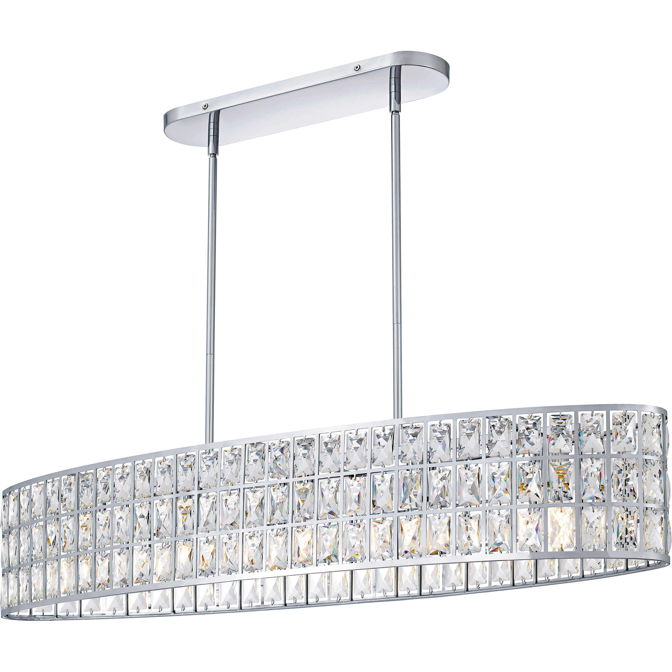 Gibson 5 Light 42 inch Polished Chrome Linear Chandelier Ceiling Light, Medium